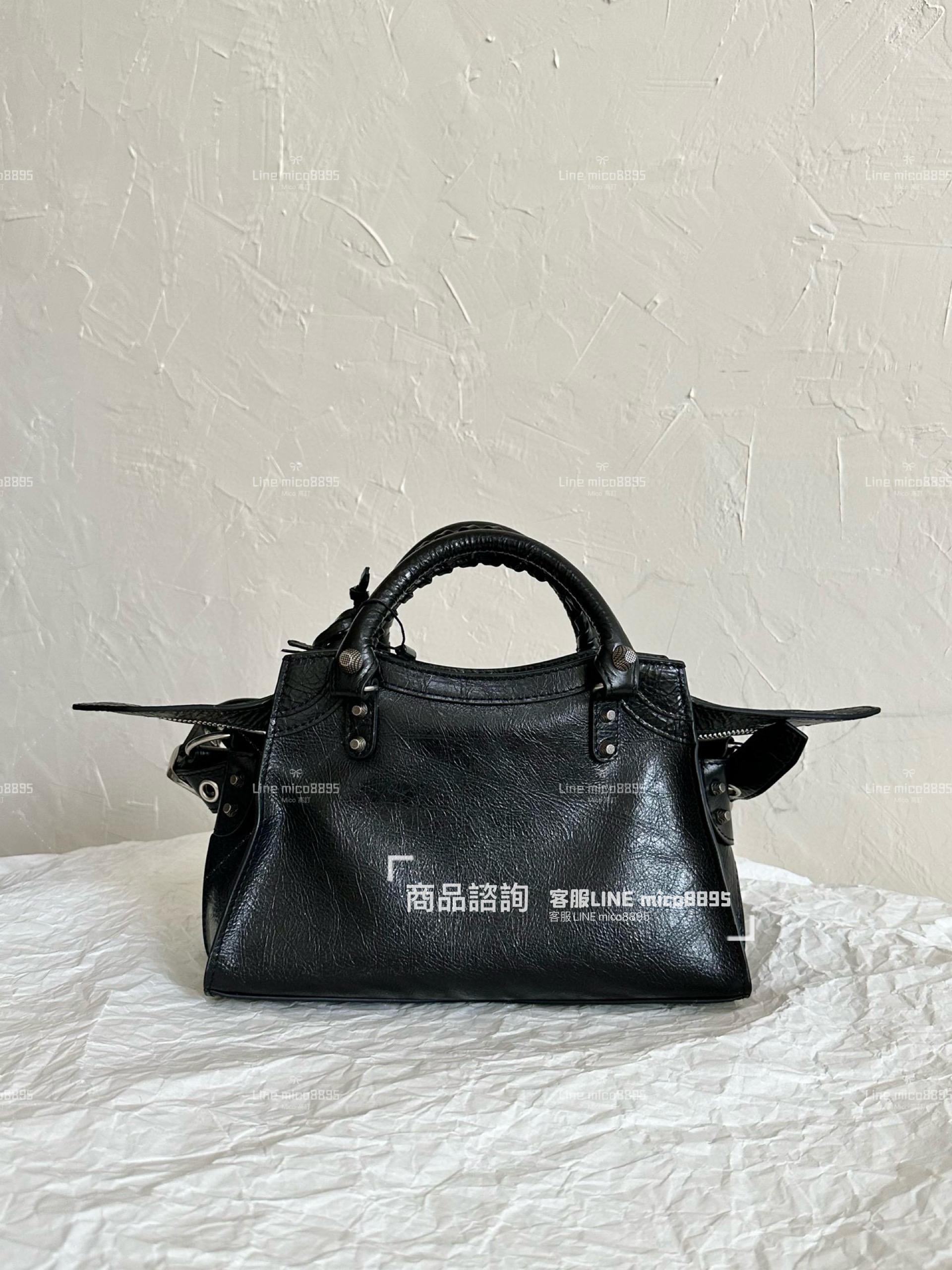 Balenciaga 黑/古銀釦 Neo classic 機車包xs 26cm