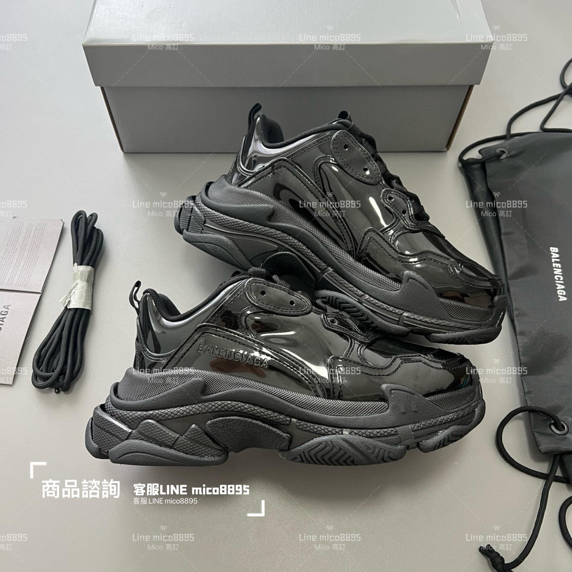 Balenciaga 漆皮 Triple S 一代厚底老爹鞋/休閒鞋 男女款 35-45