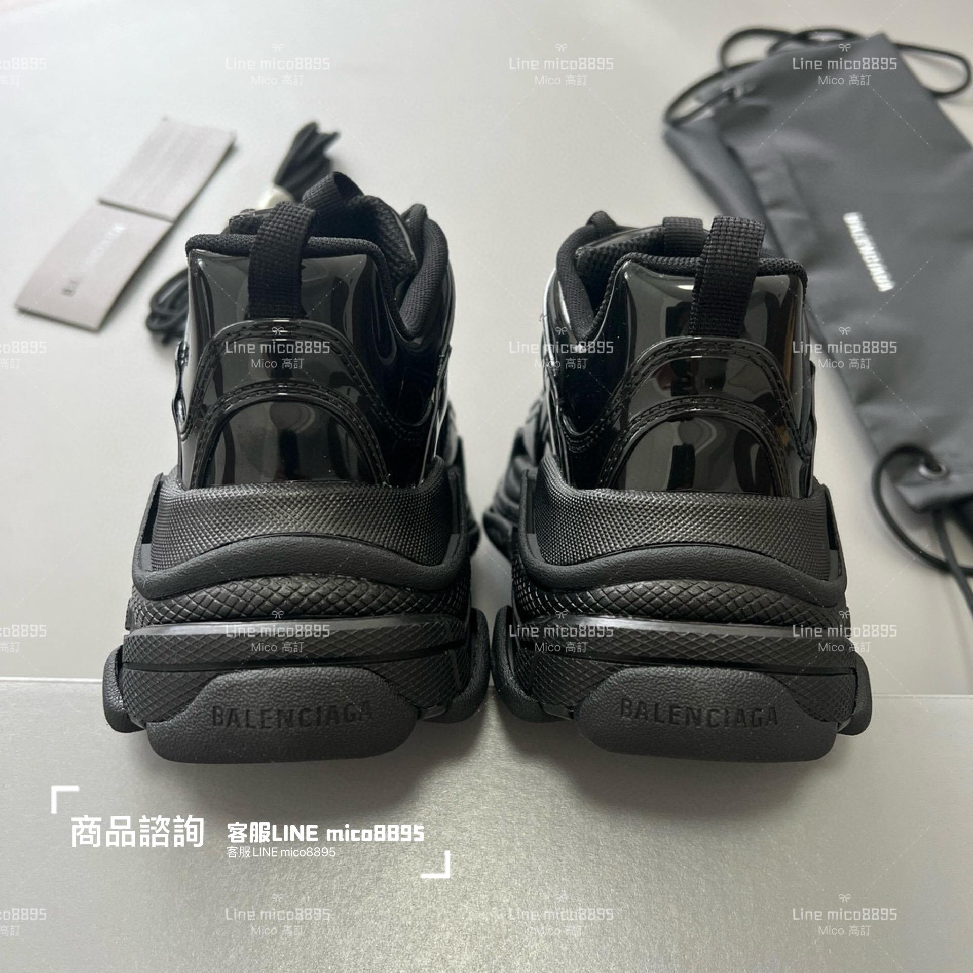 Balenciaga 漆皮 Triple S 一代厚底老爹鞋/休閒鞋 男女款 35-45