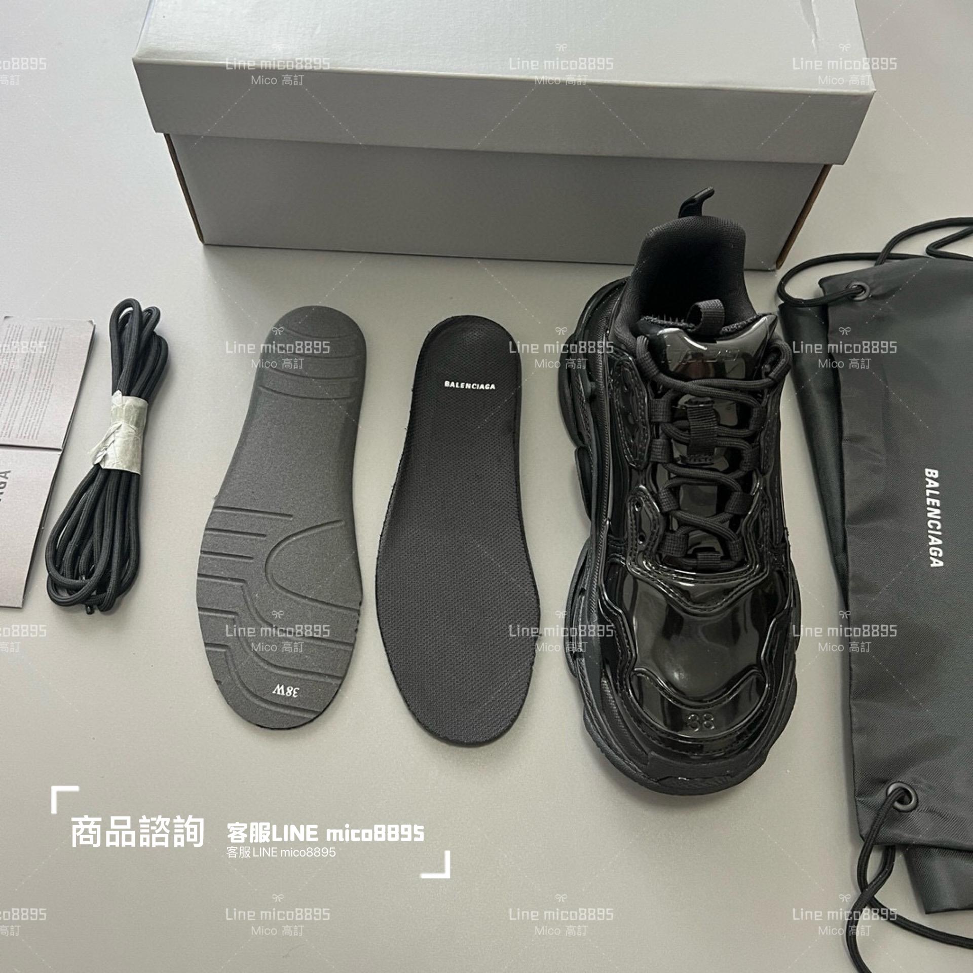 Balenciaga 漆皮 Triple S 一代厚底老爹鞋/休閒鞋 男女款 35-45