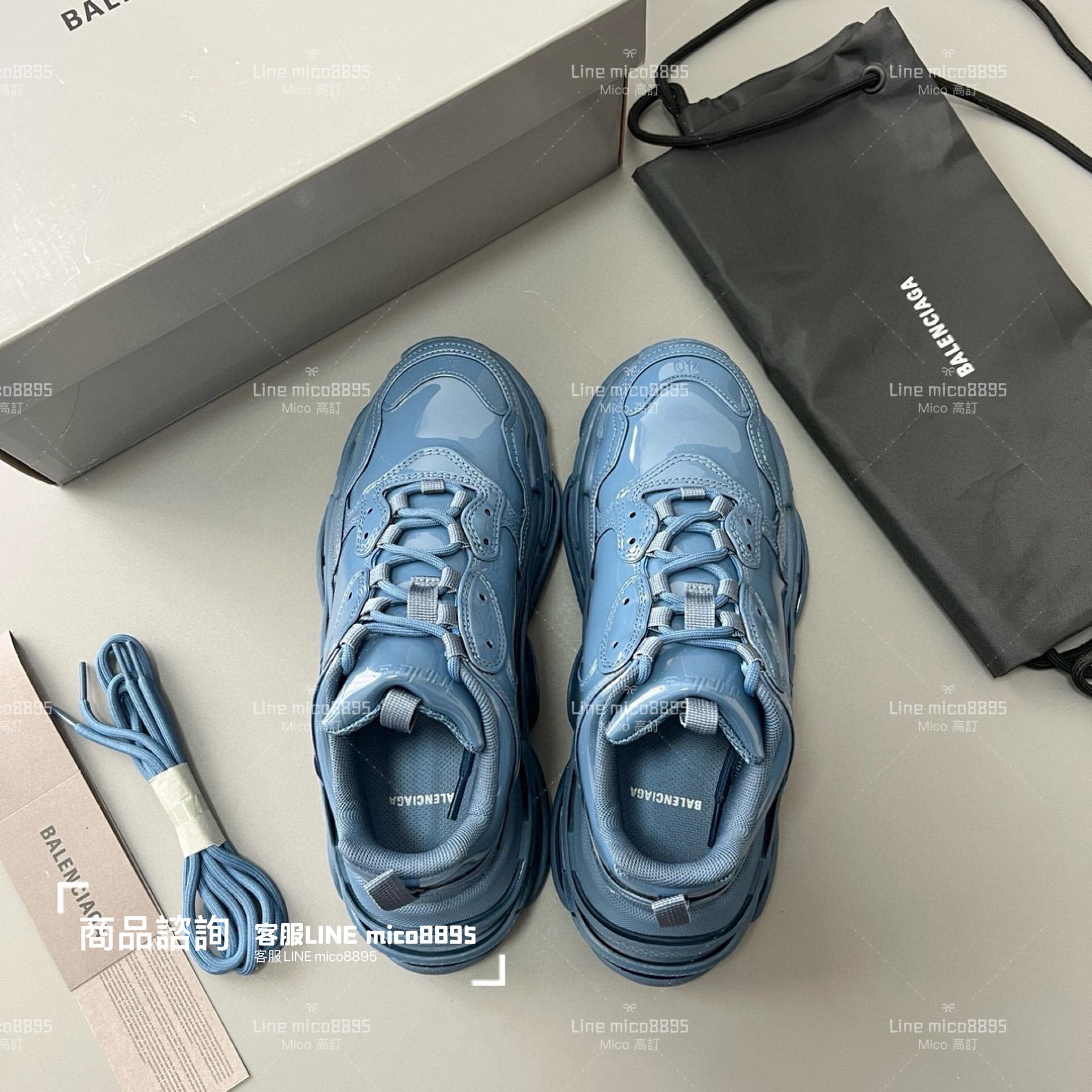 Balenciaga 漆皮款 Triple S 一代厚底老爹鞋/休閒鞋 男女款 35-45