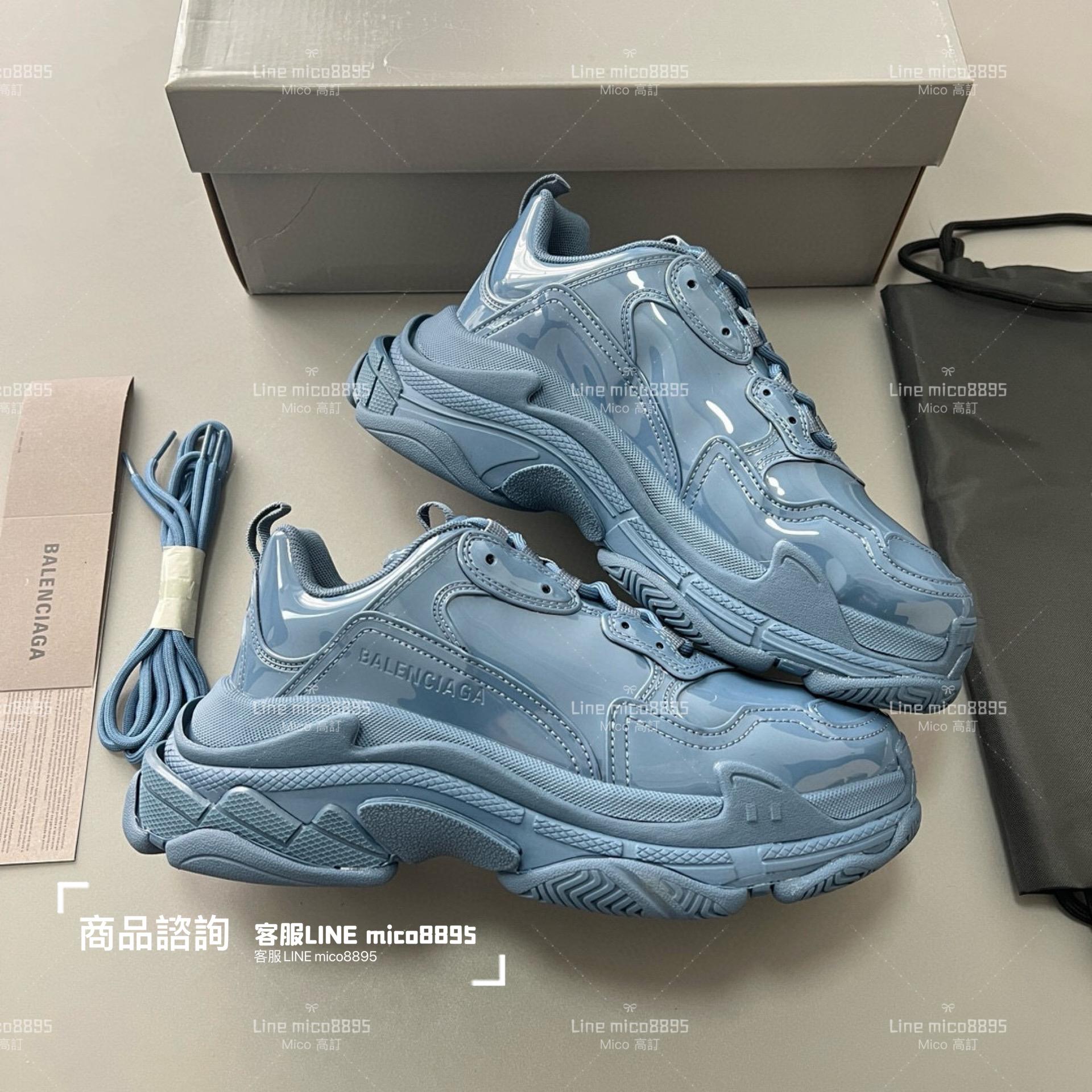 Balenciaga 漆皮款 Triple S 一代厚底老爹鞋/休閒鞋 男女款 35-45