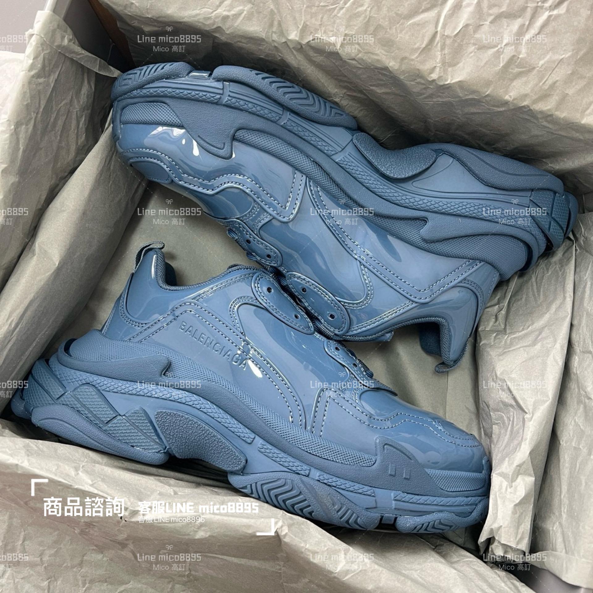 Balenciaga 漆皮款 Triple S 一代厚底老爹鞋/休閒鞋 男女款 35-45