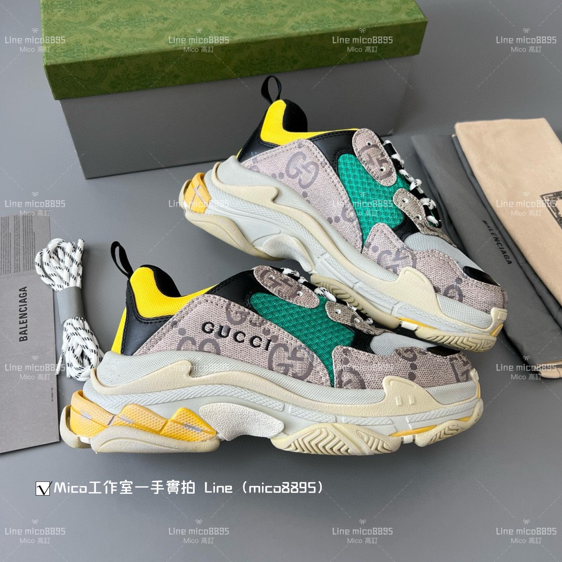 Balenciaga Gucci聯名款 Triple S 一代厚底老爹鞋/休閒鞋 男女款 35-45