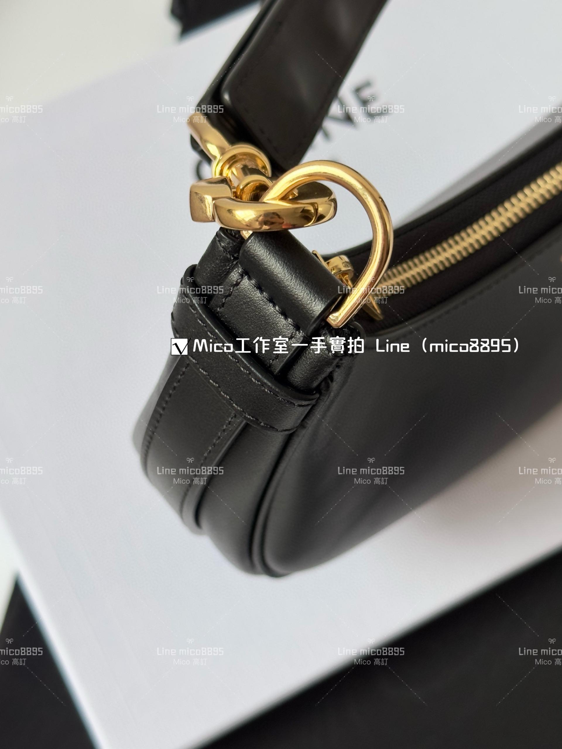 Celine 新款單品 黑色 AVA 全皮革 腋下包/月亮包 24cm