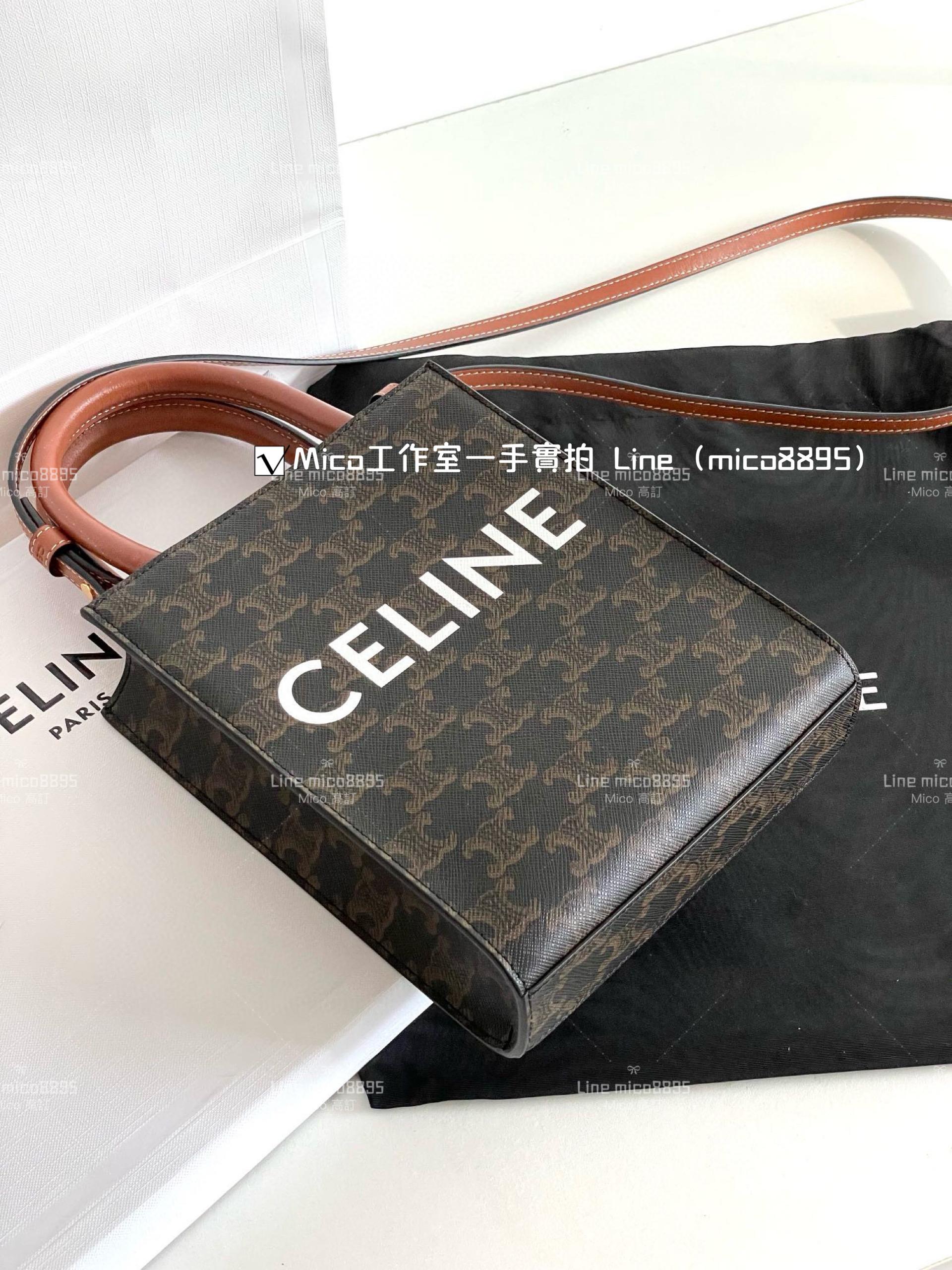 Celine mini 老花凱旋門 Tote 托特包/琴譜包 17*21cm