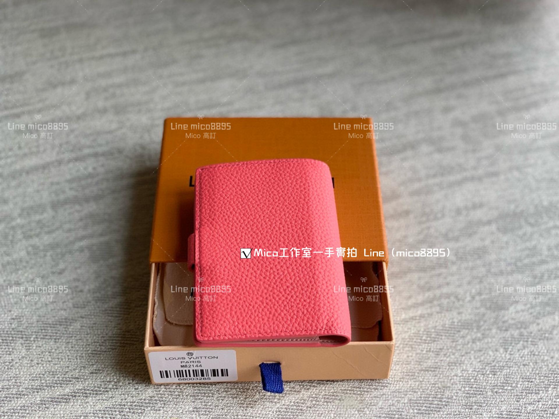 LV 小牛皮 玫紅色 Portefeuille compact LV Vertical Wallet 錢夾/短夾/錢包