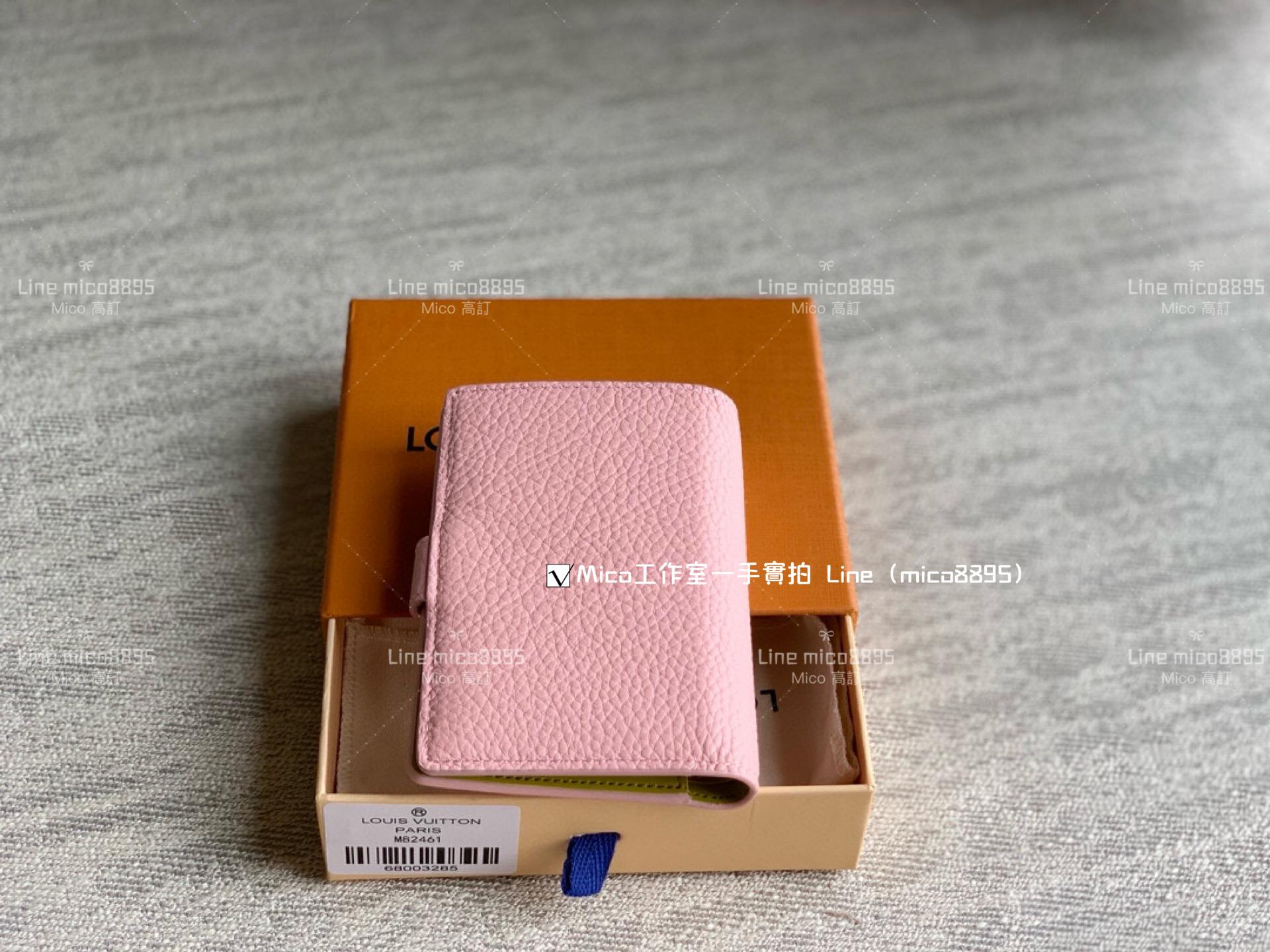 LV 小牛皮 粉色 Portefeuille compact LV Vertical Wallet 錢夾/短夾/錢包