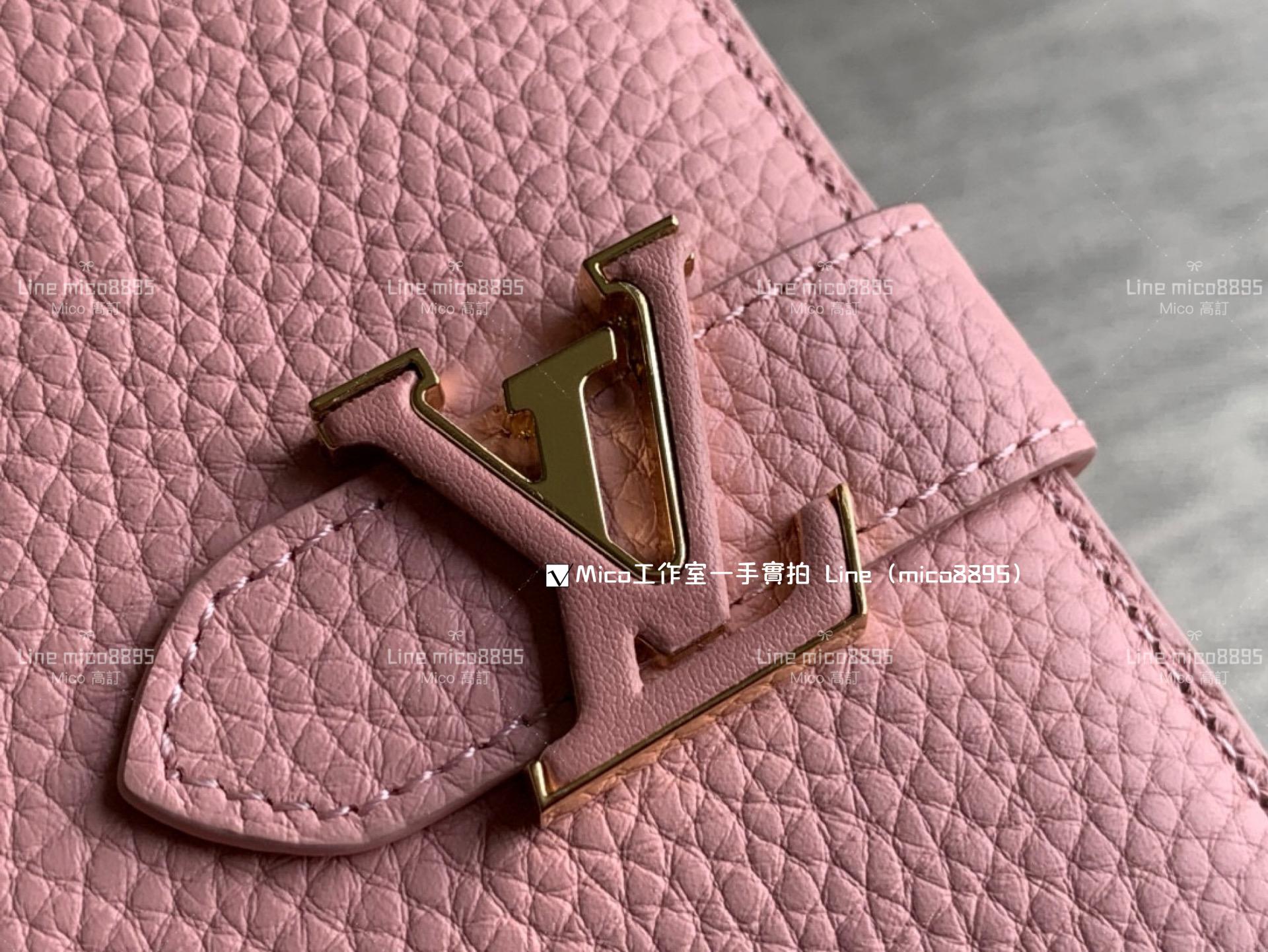 LV 小牛皮 粉色 Portefeuille compact LV Vertical Wallet 錢夾/短夾/錢包