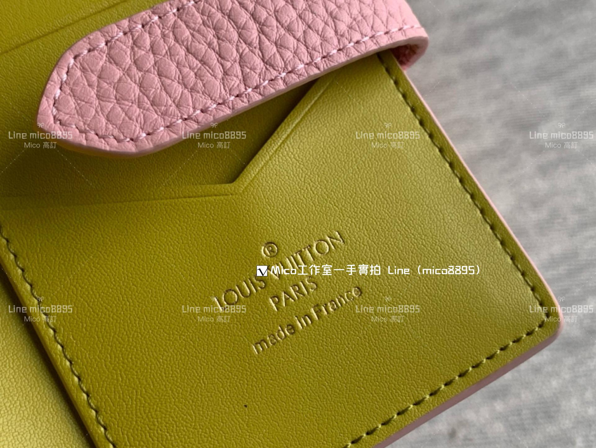 LV 小牛皮 粉色 Portefeuille compact LV Vertical Wallet 錢夾/短夾/錢包