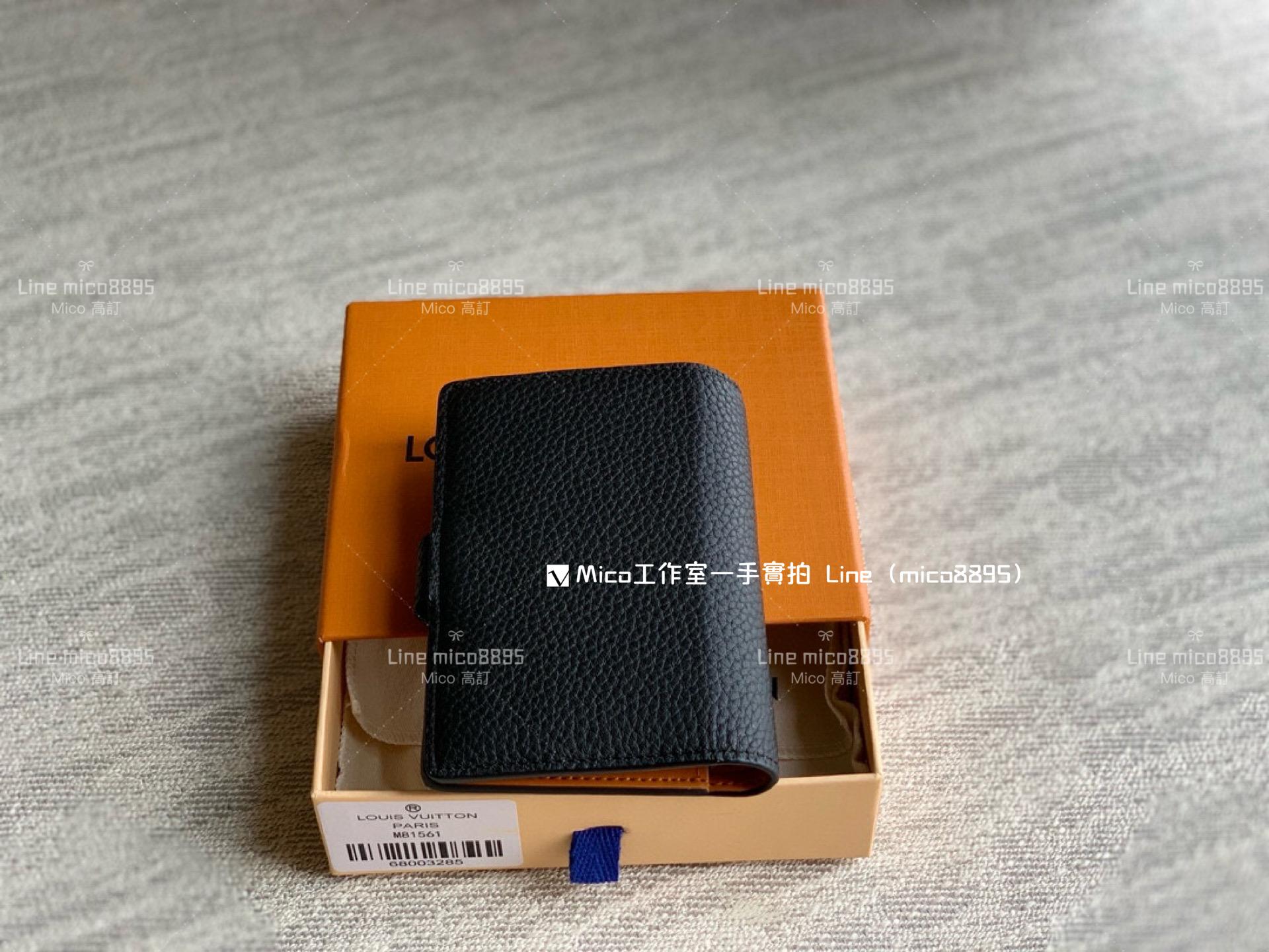 LV 小牛皮 黑色 Portefeuille compact LV Vertical Wallet 錢夾/短夾/錢包