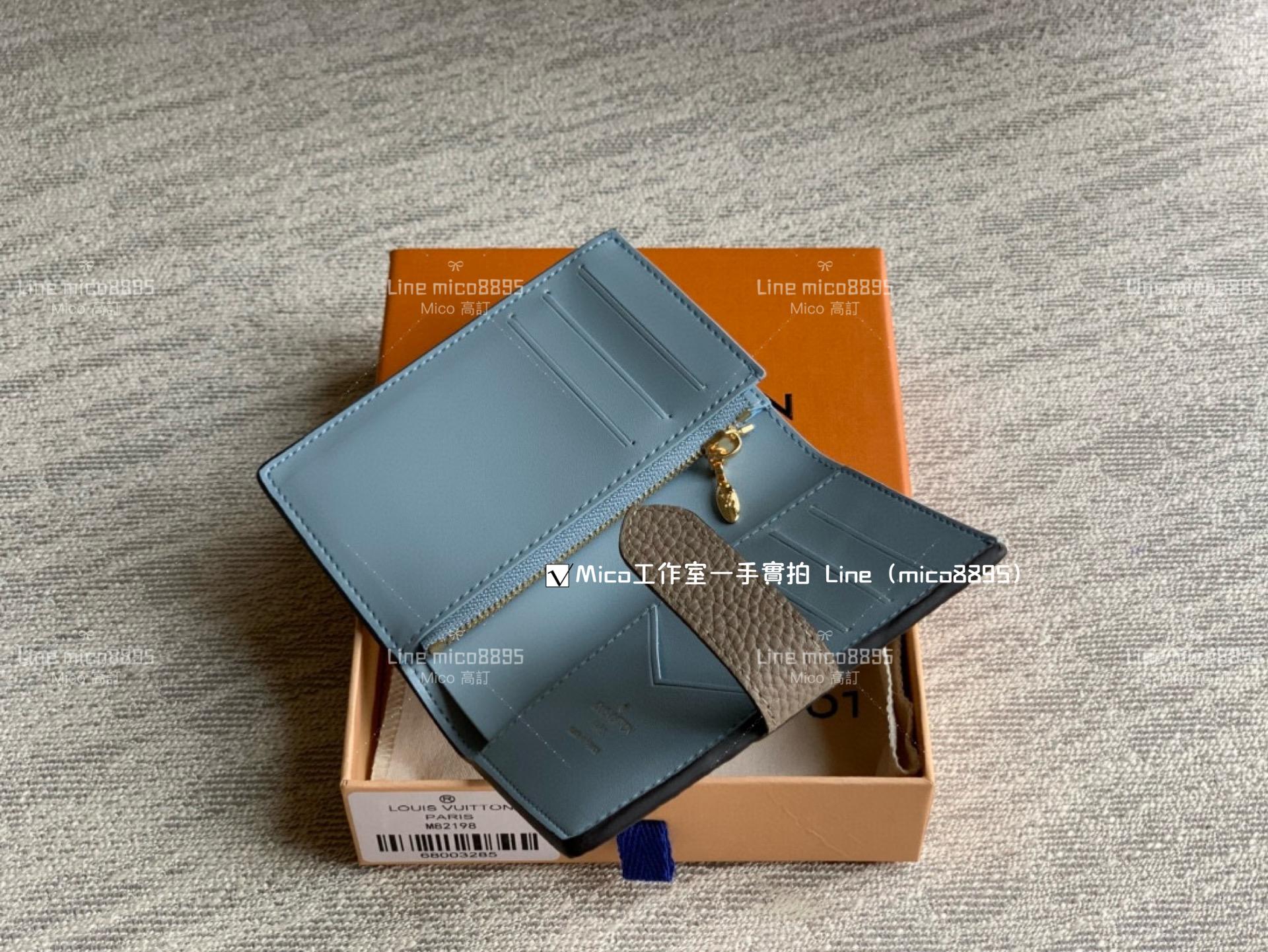 LV 小牛皮 灰色 Portefeuille compact LV Vertical Wallet 錢夾/短夾/錢包