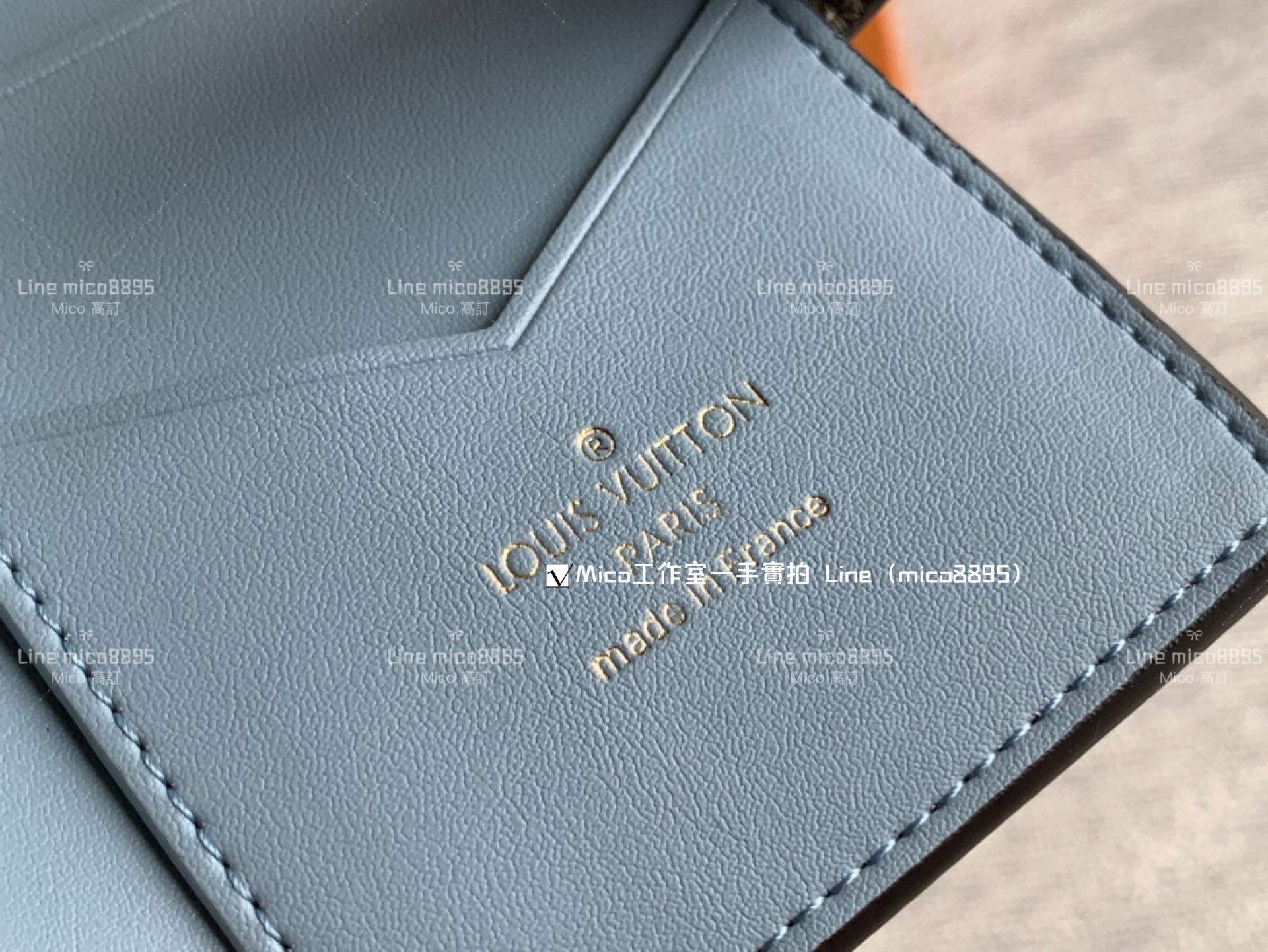 LV 小牛皮 灰色 Portefeuille compact LV Vertical Wallet 錢夾/短夾/錢包