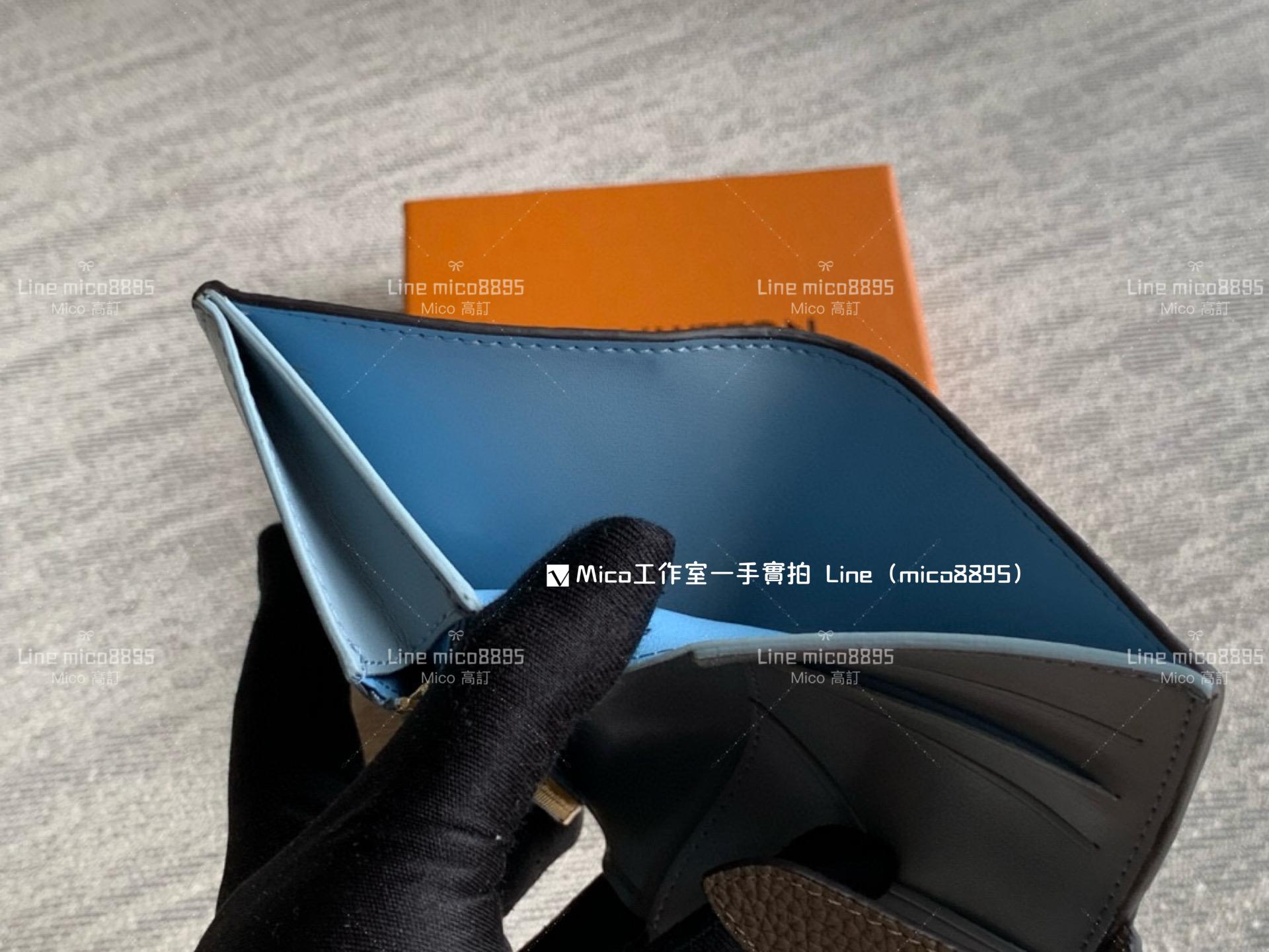 LV 小牛皮 灰色 Portefeuille compact LV Vertical Wallet 錢夾/短夾/錢包