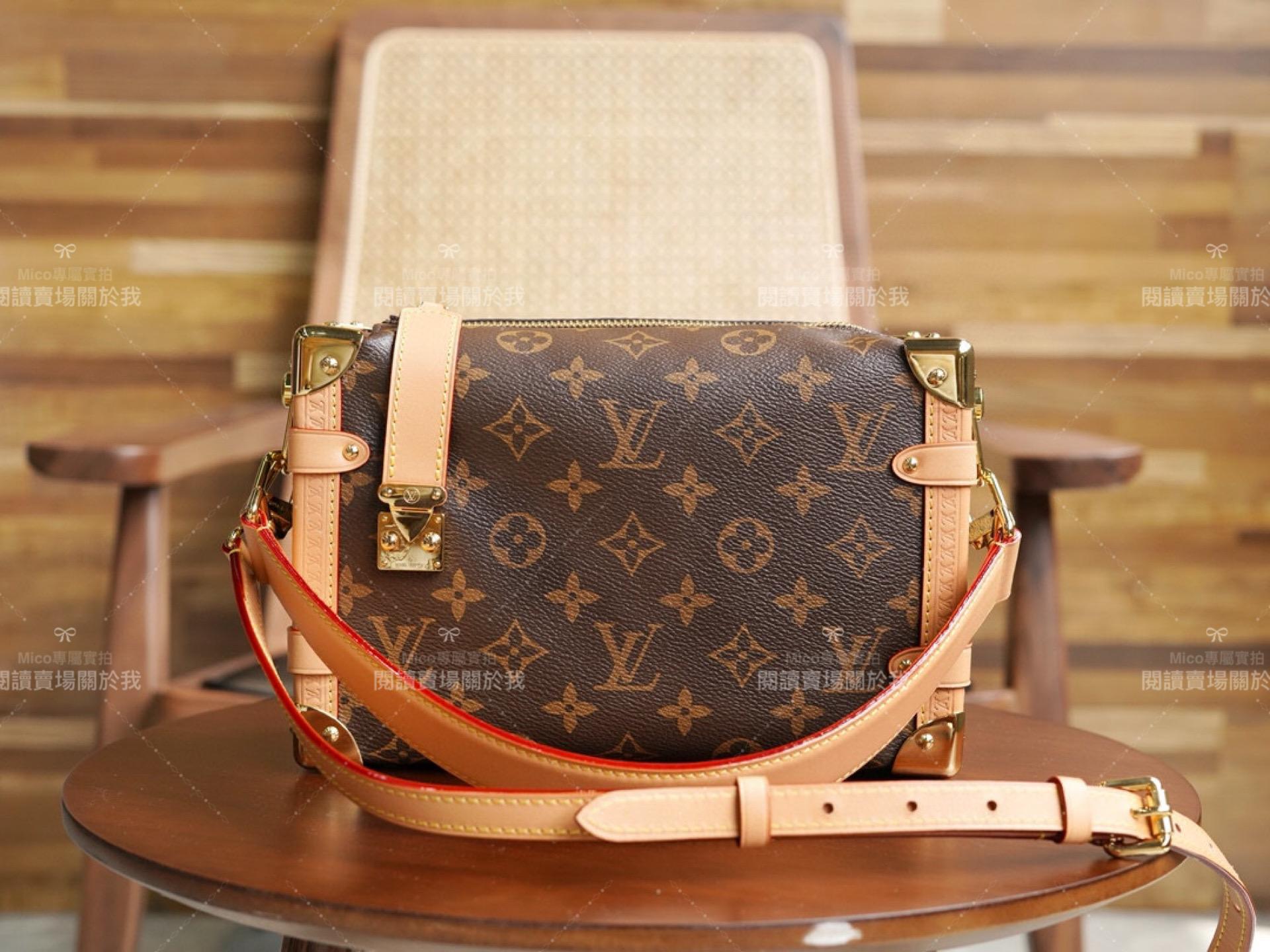 LV M46358 大號經典老花 Side Trunk 軟盒子包 21cm 全鋼五金