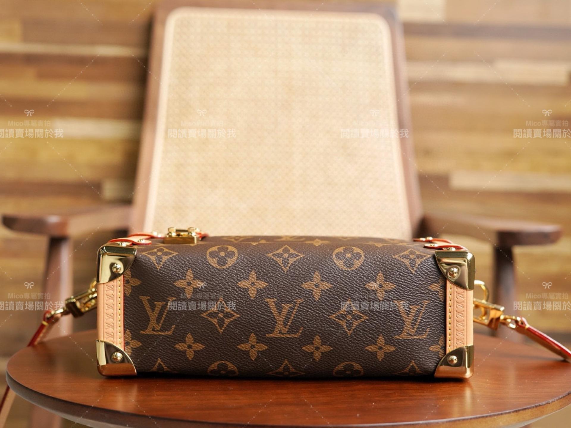 LV M46358 大號經典老花 Side Trunk 軟盒子包 21cm 全鋼五金