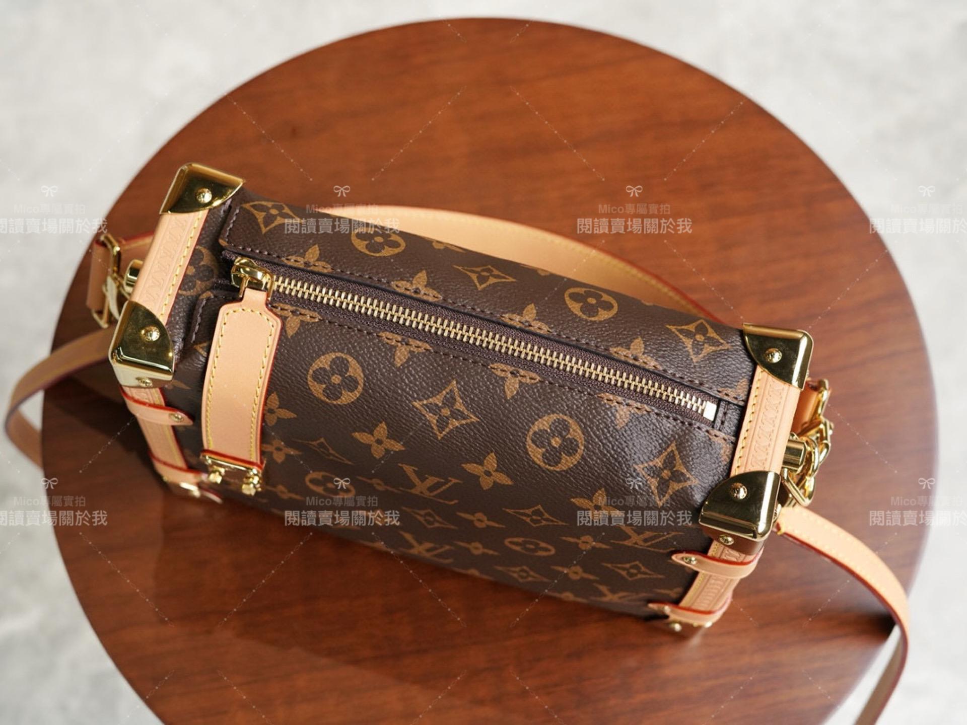 LV M46358 大號經典老花 Side Trunk 軟盒子包 21cm 全鋼五金