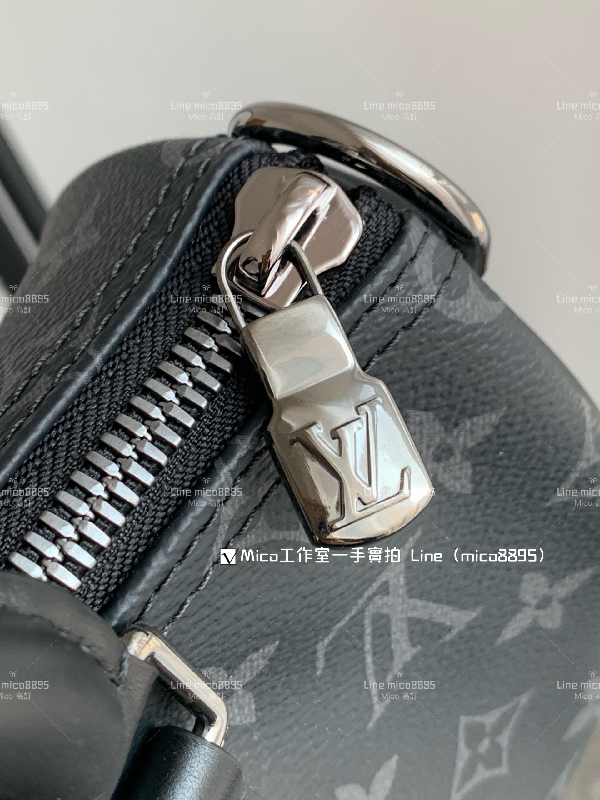 LV 黑色老花 Keepall 25手袋 枕頭包 M46271 25cm