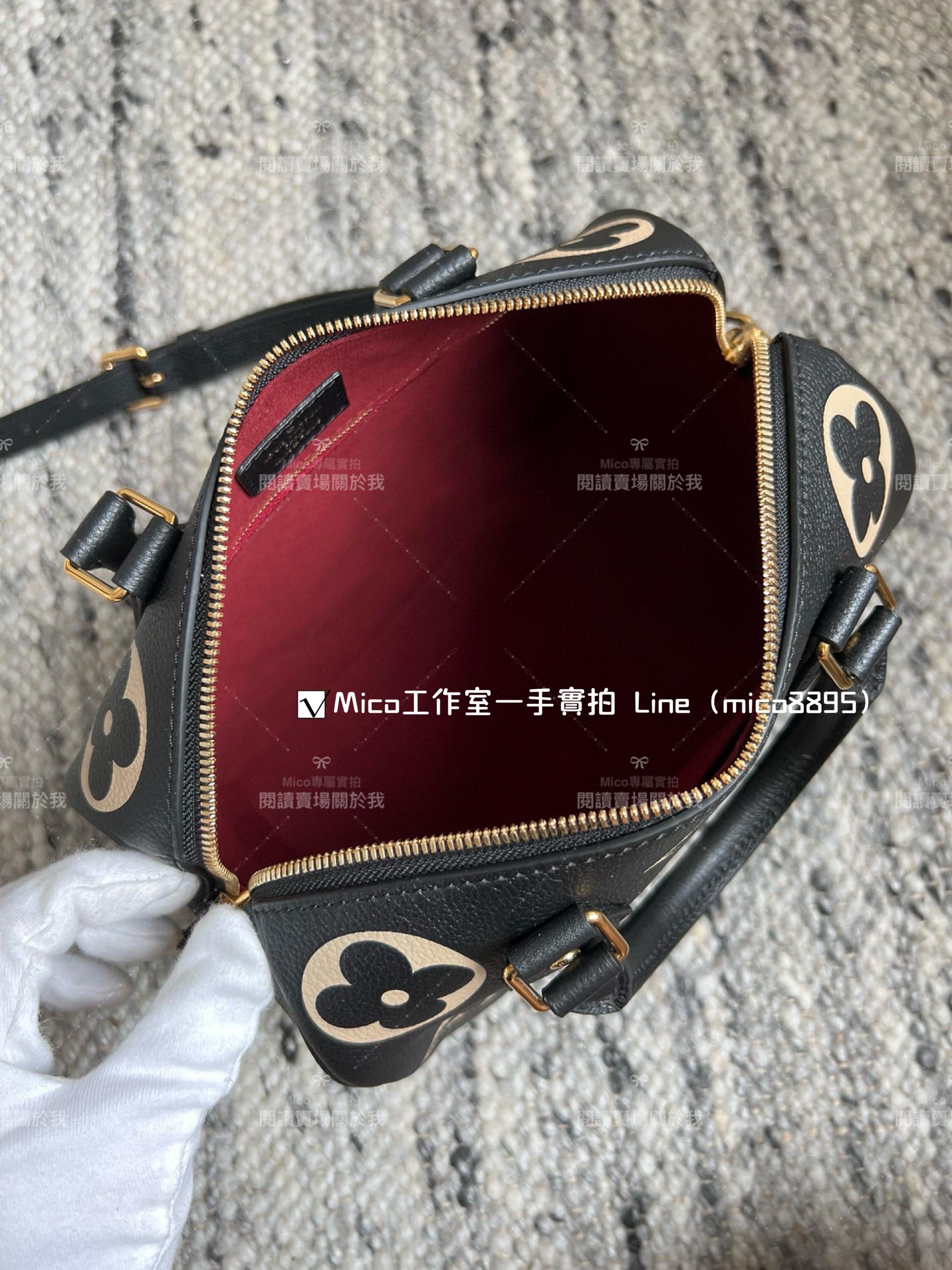 LV 黑色絲印款 SPEEDY BANDOULIÈRE 25 手袋 枕頭包 M58947 25cm