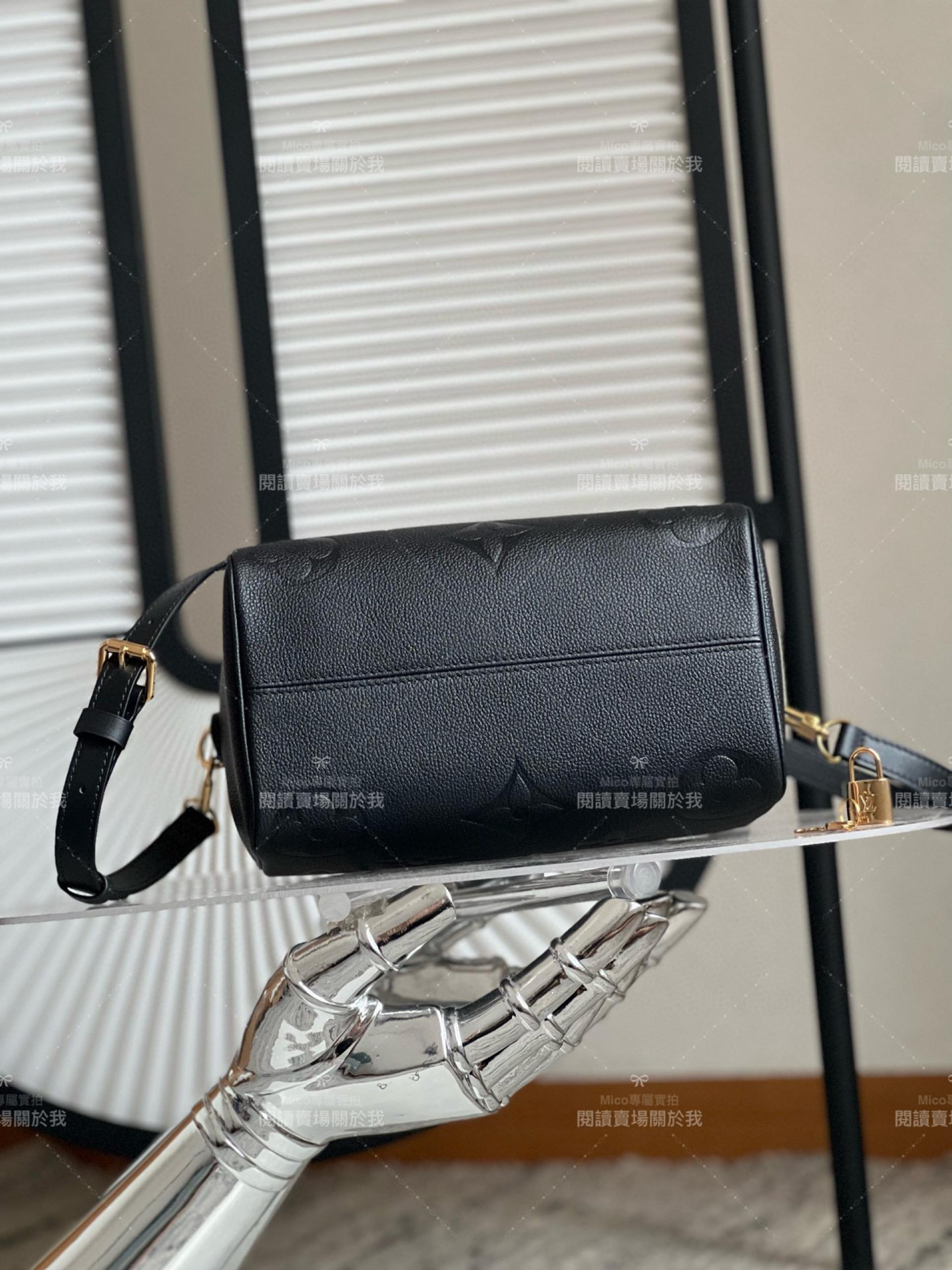 LV 黑色壓紋 SPEEDY BANDOULIÈRE 25 手袋  M58951 枕頭包 25cm