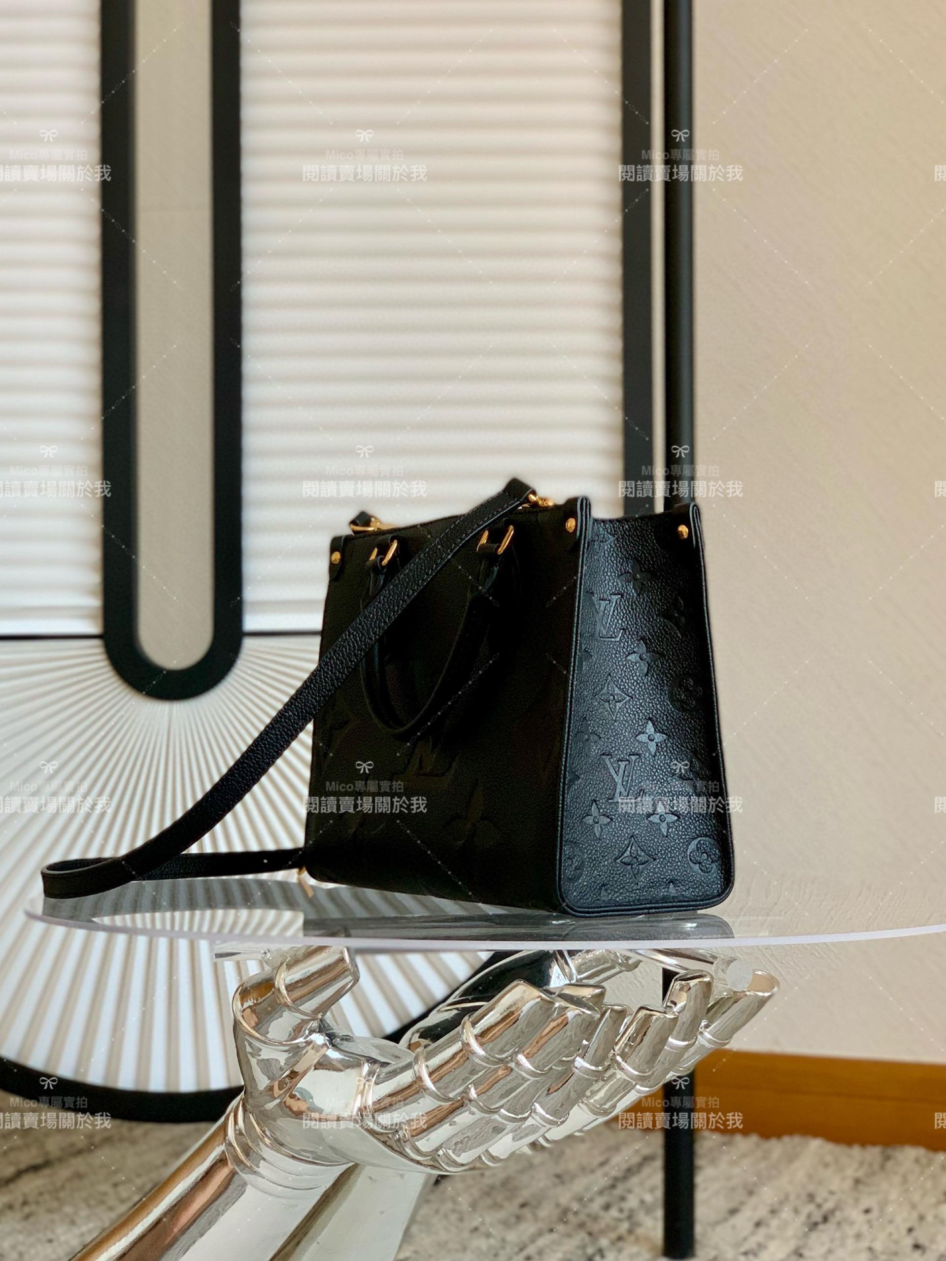 LV 黑色壓紋 Onthego小號 Tote包 M45653 25cm