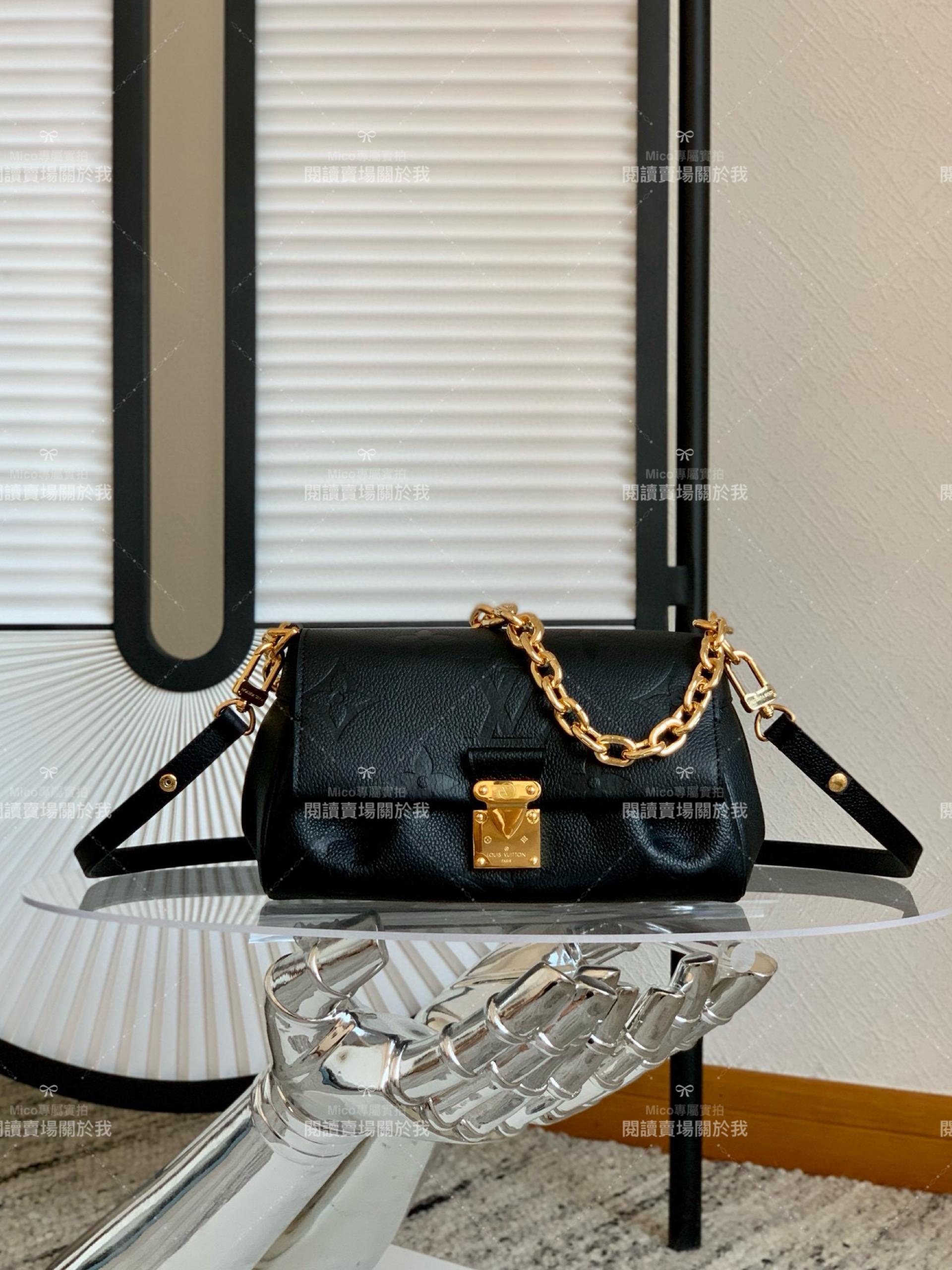 LV FAVORITE 手袋 M45813 黑色印花 斜跨包 24cm