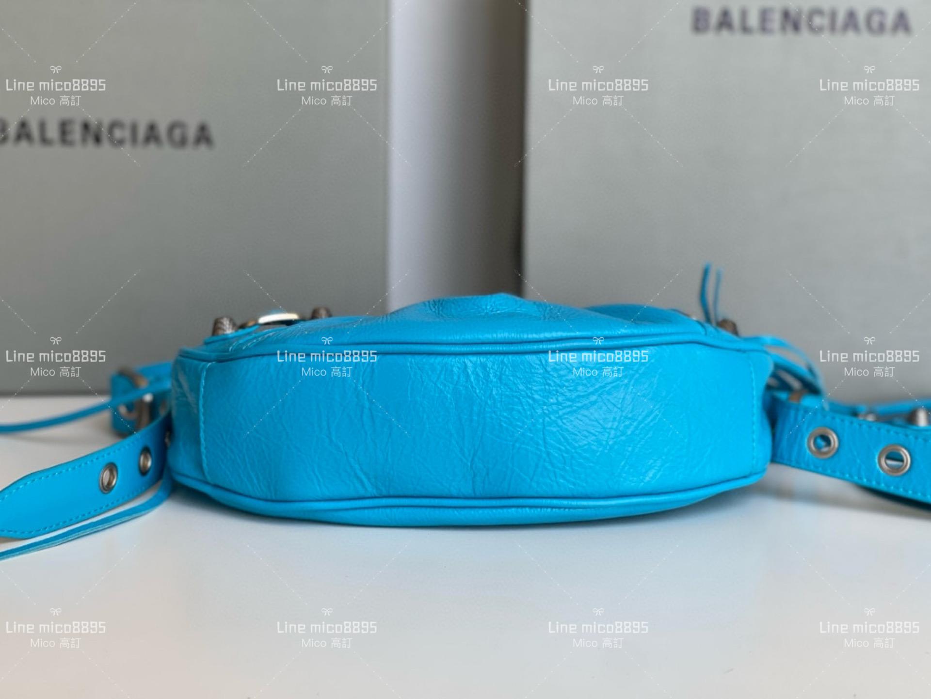 Balenciaga(巴黎世家) 電光藍 26cm Le Cagole半月包/餃子包/機車包