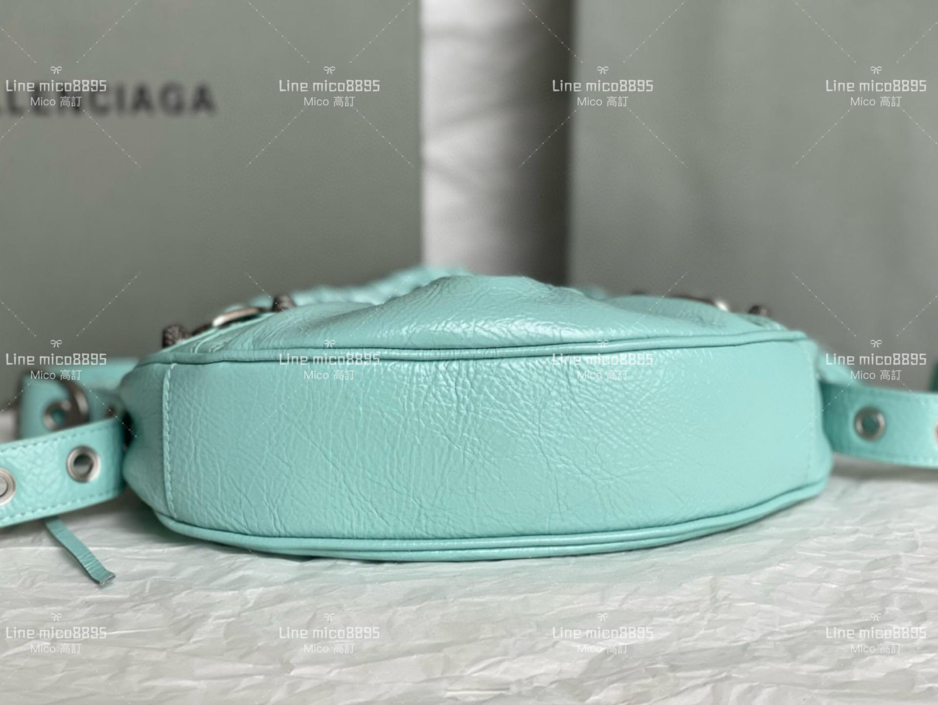 Balenciaga(巴黎世家) 薄荷綠 26cm Le Cagole半月包/餃子包/機車包