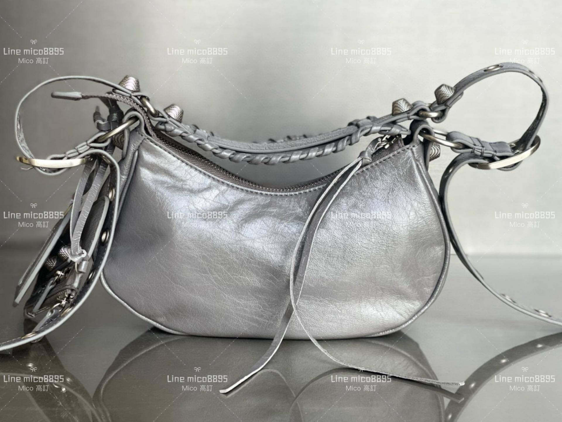 Balenciaga(巴黎世家) 深灰色 26cm Le Cagole半月包/餃子包/機車包