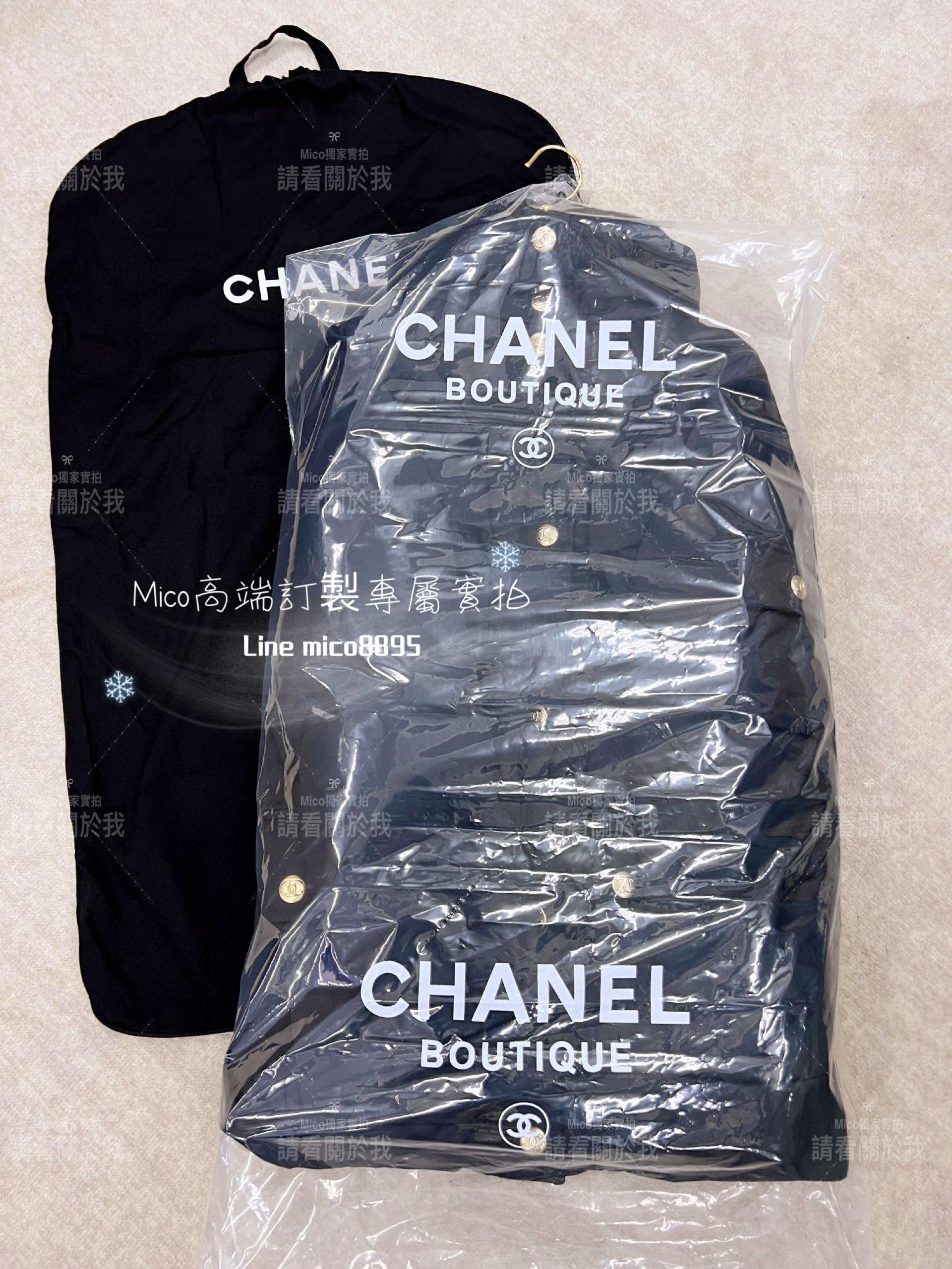 Chanel Coco Neige系列 藍黑色 中長款羽絨服/羽絨外套 90%鵝絨