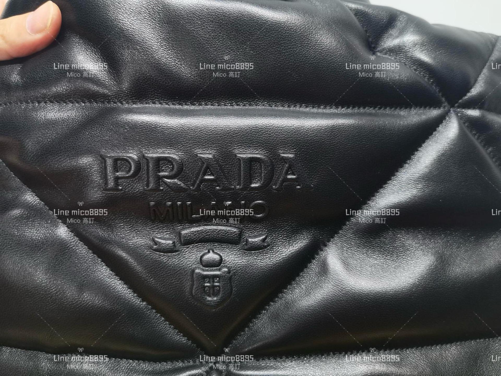 Prada 大容量 羊皮托特包/枕頭包 38cm