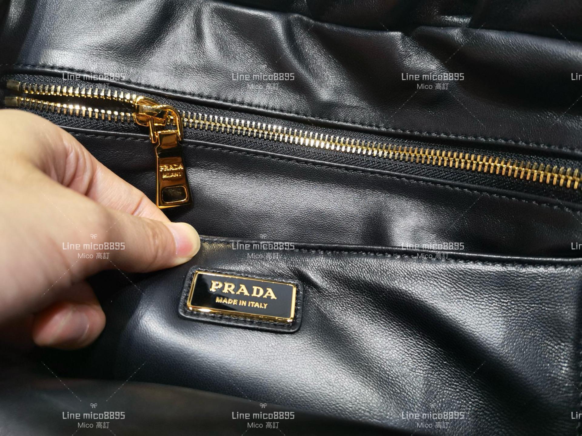 Prada 大容量 羊皮托特包/枕頭包 38cm