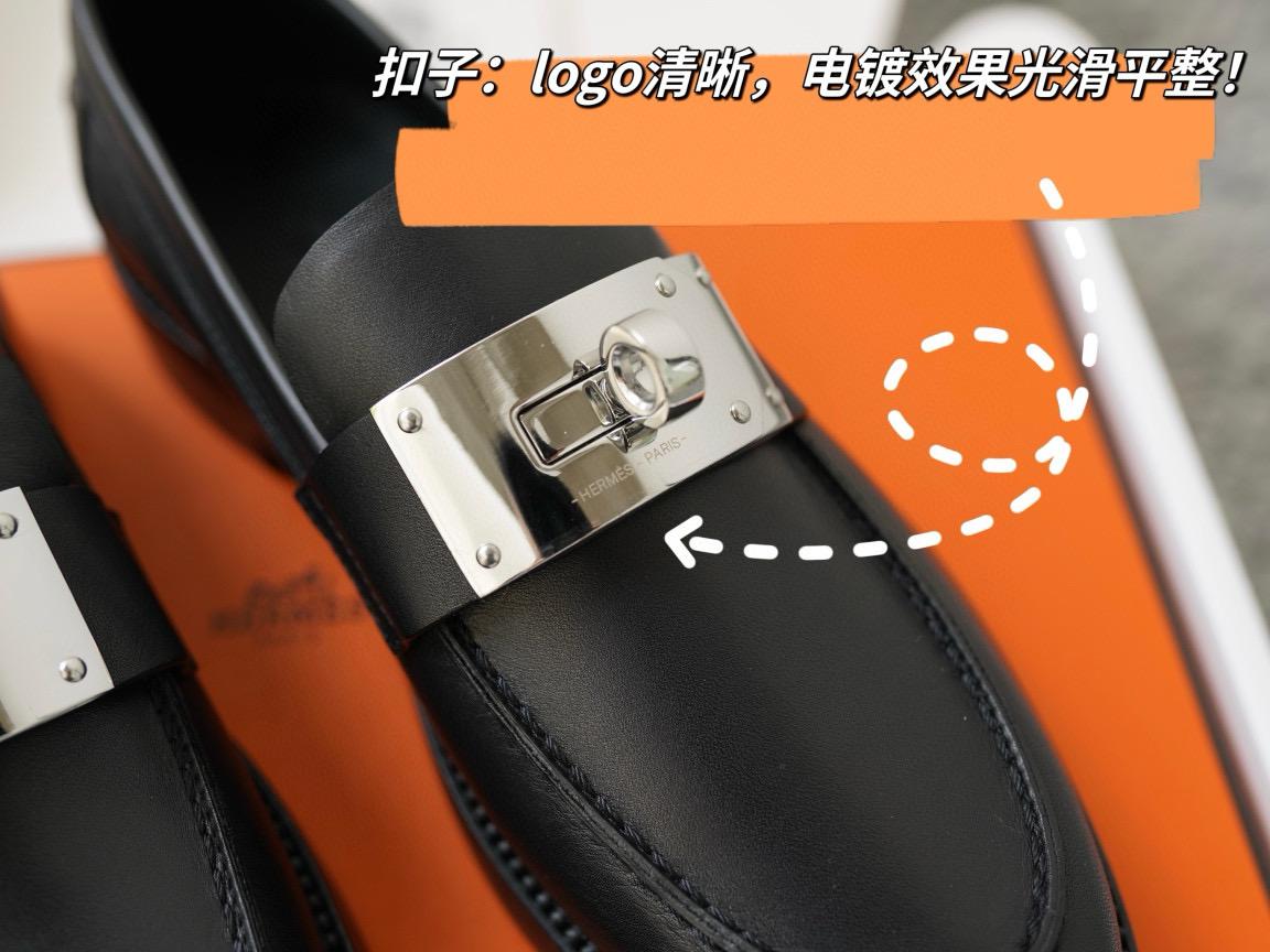 Hermes 愛馬仕家23新款 kelly大金屬釦樂福鞋 35-40