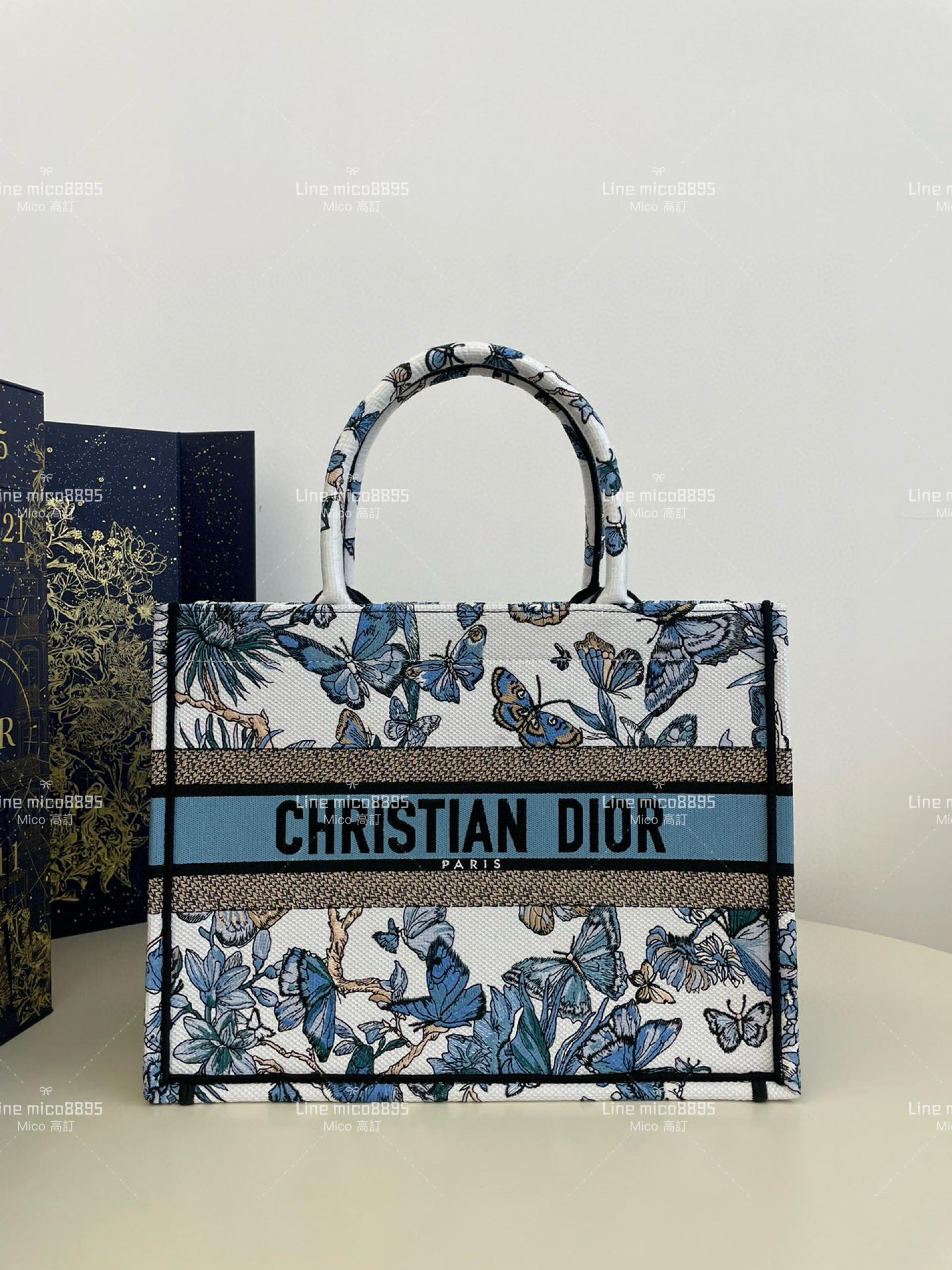 Dior 中號 蝴蝶刺繡Tote手提包 最新秋冬系列 36cm