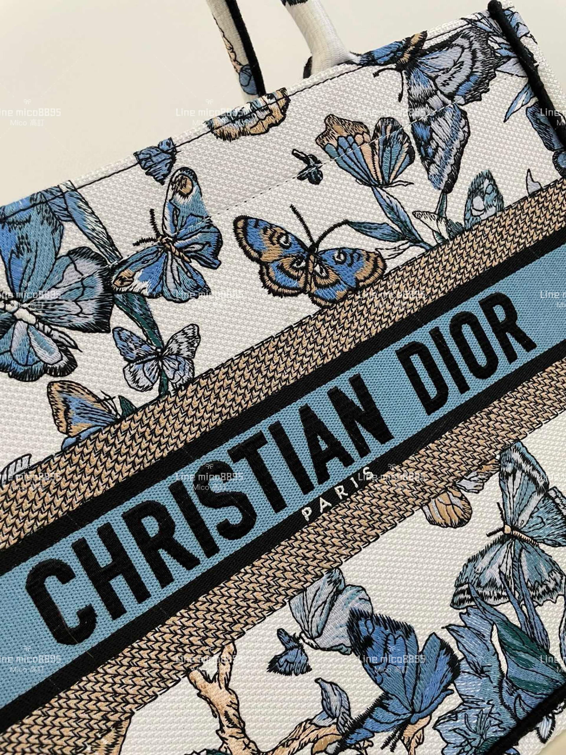 Dior 中號 蝴蝶刺繡Tote手提包 最新秋冬系列 36cm