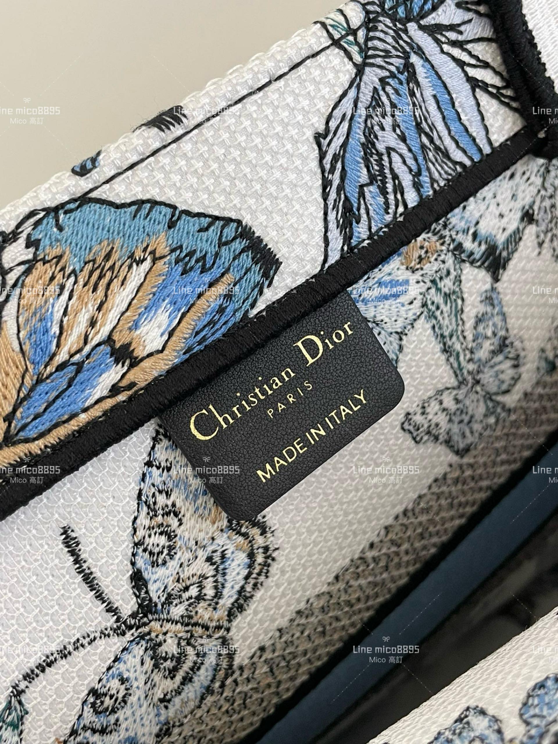 Dior 中號 蝴蝶刺繡Tote手提包 最新秋冬系列 36cm