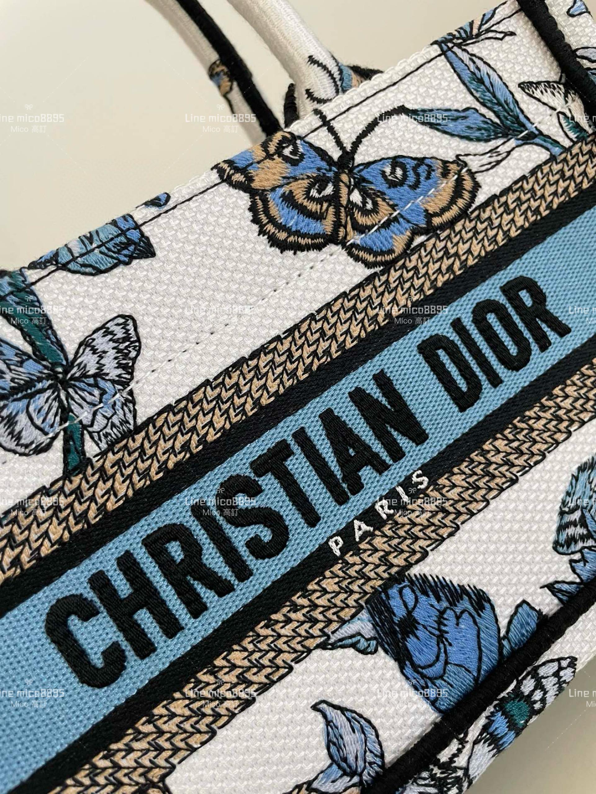 Dior 蝴蝶刺繡Tote肩背包 最新秋冬系列 21cm