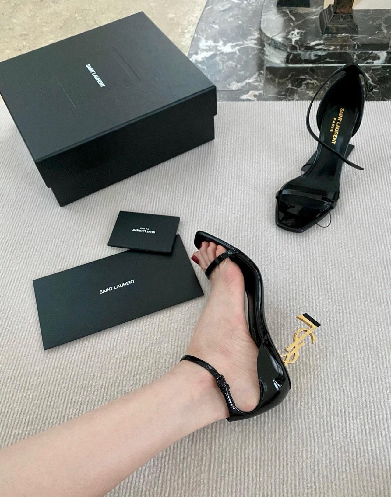 SAINT LAURENT ✨2023 YSL 聖羅蘭字母高跟涼鞋 35-39