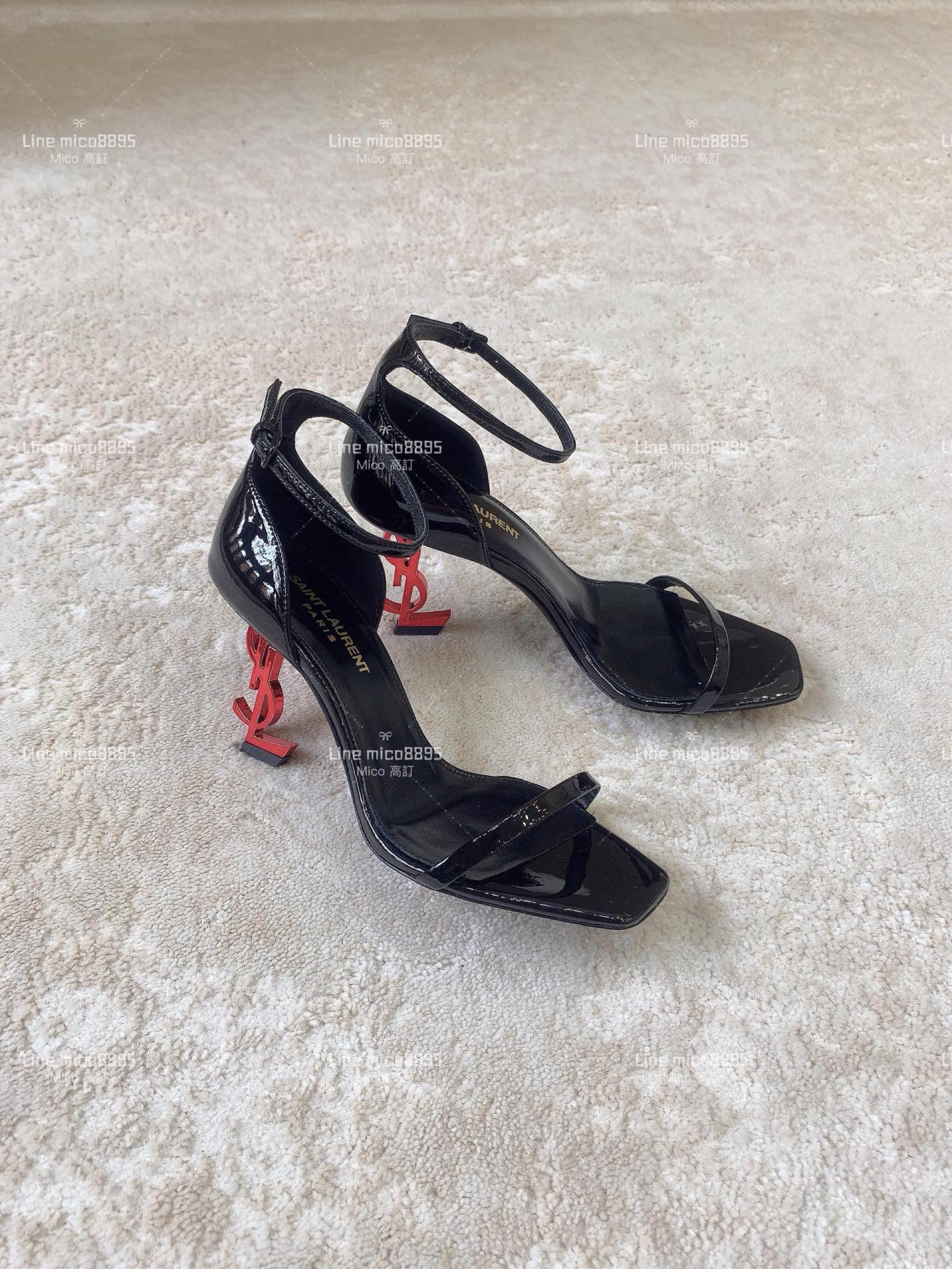 SAINT LAURENT YSL 聖羅蘭字母跟 高跟涼鞋 8.5cm 35-39