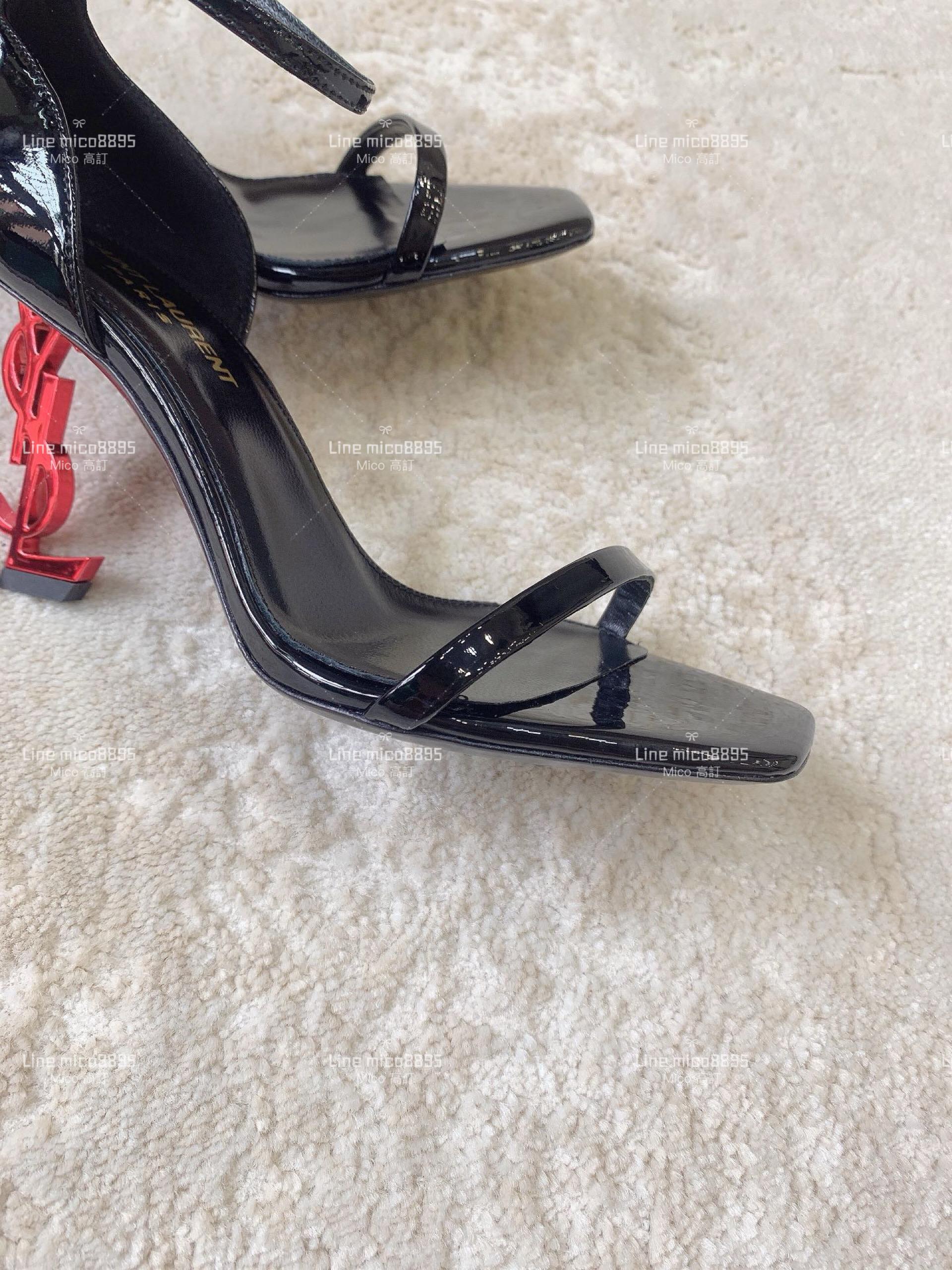 SAINT LAURENT YSL 聖羅蘭字母跟 高跟涼鞋 8.5cm 35-39