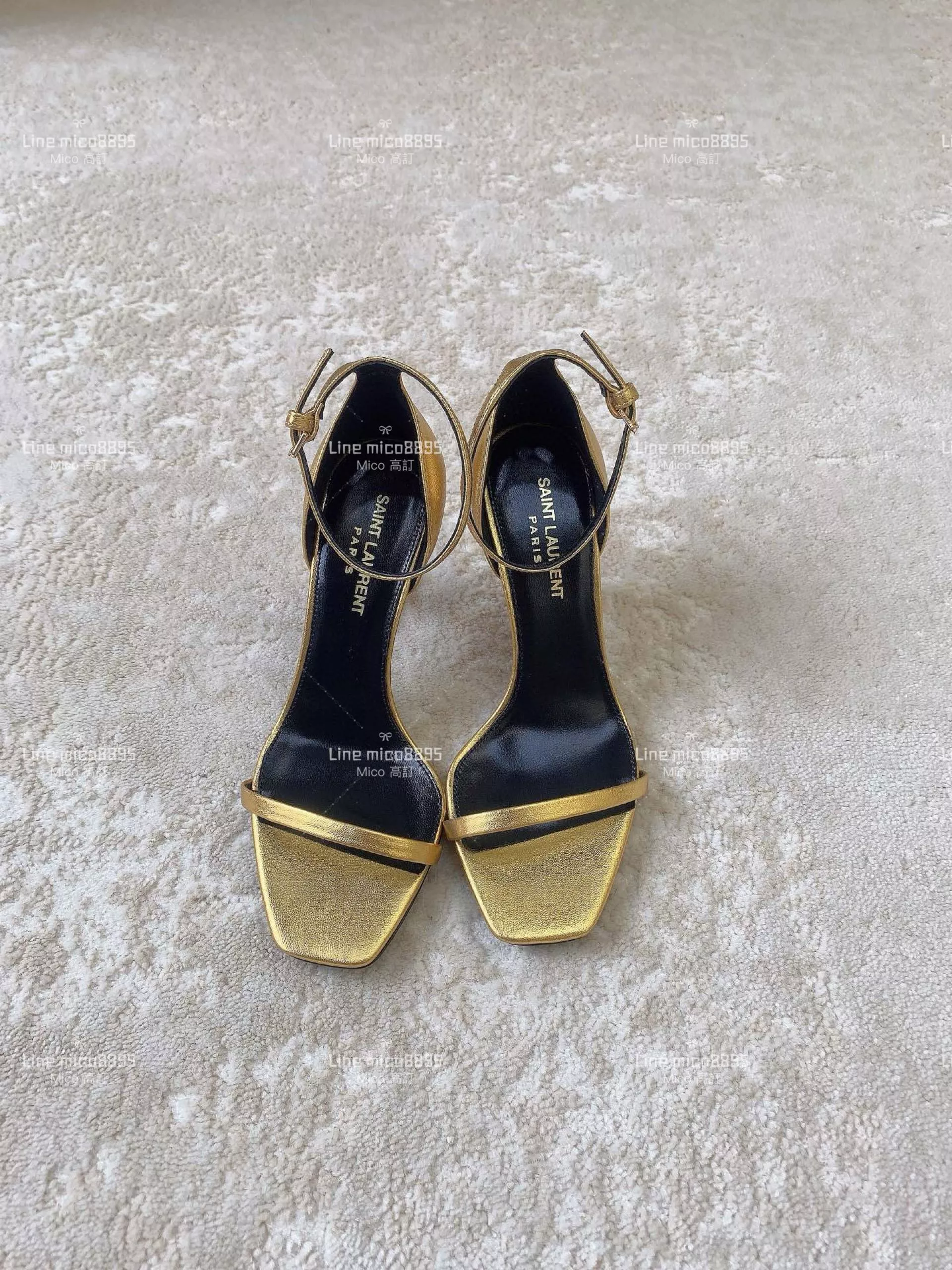 SAINT LAURENT YSL 聖羅蘭字母跟 高跟涼鞋 8.5cm 35-39