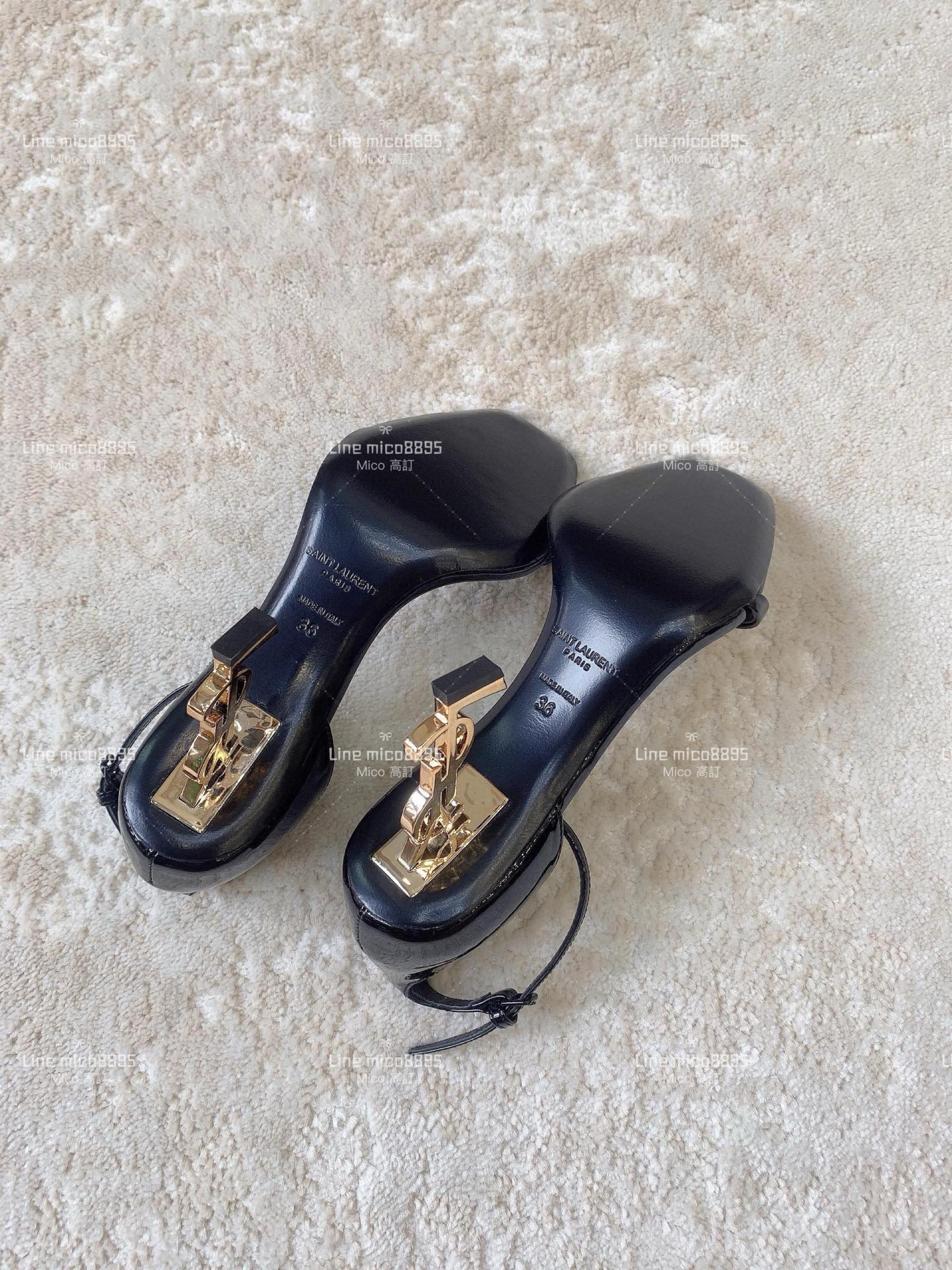 SAINT LAURENT YSL 聖羅蘭字母跟 高跟涼鞋 8.5cm 35-39