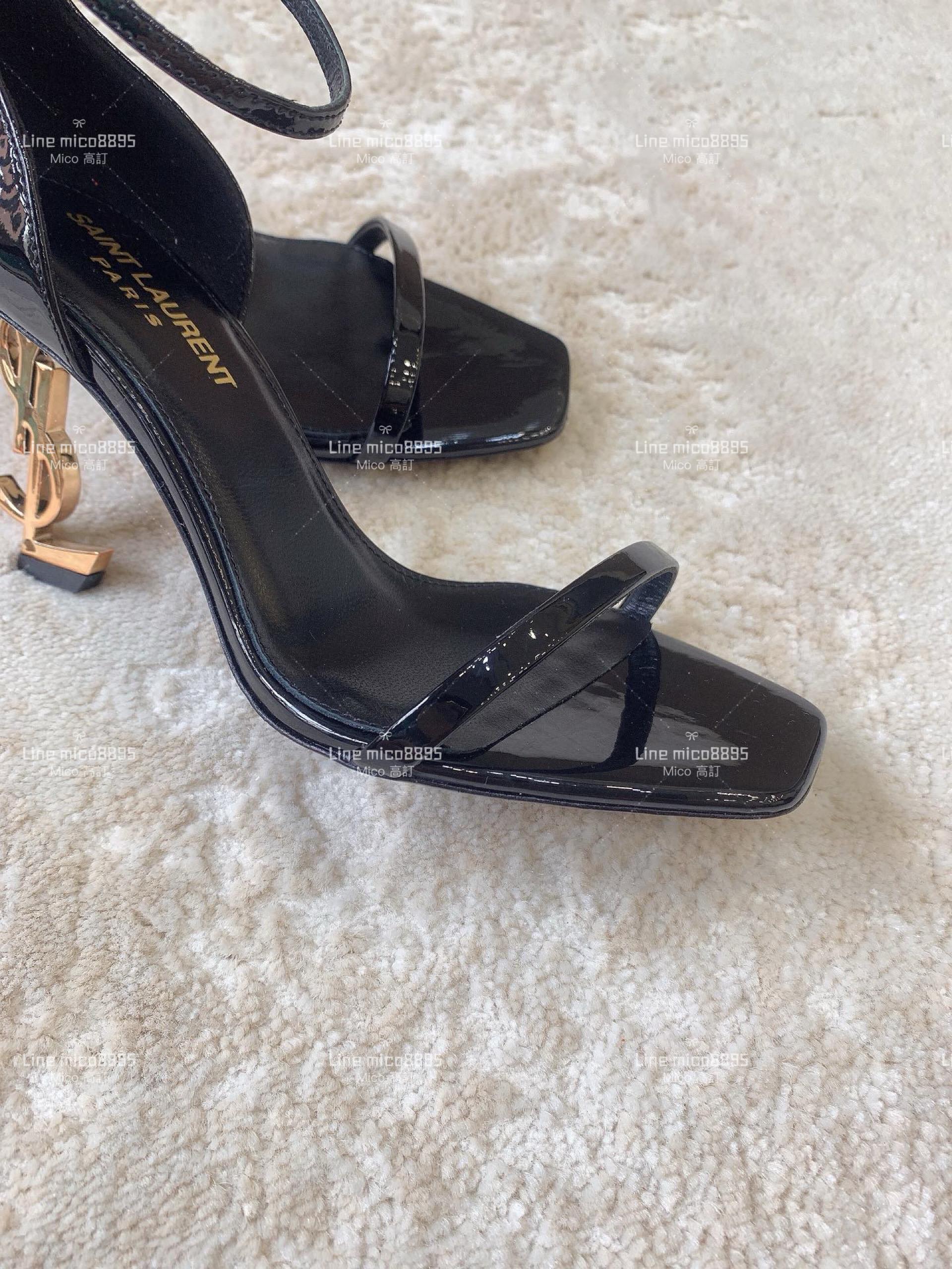 SAINT LAURENT YSL 聖羅蘭字母跟 高跟涼鞋 8.5cm 35-39