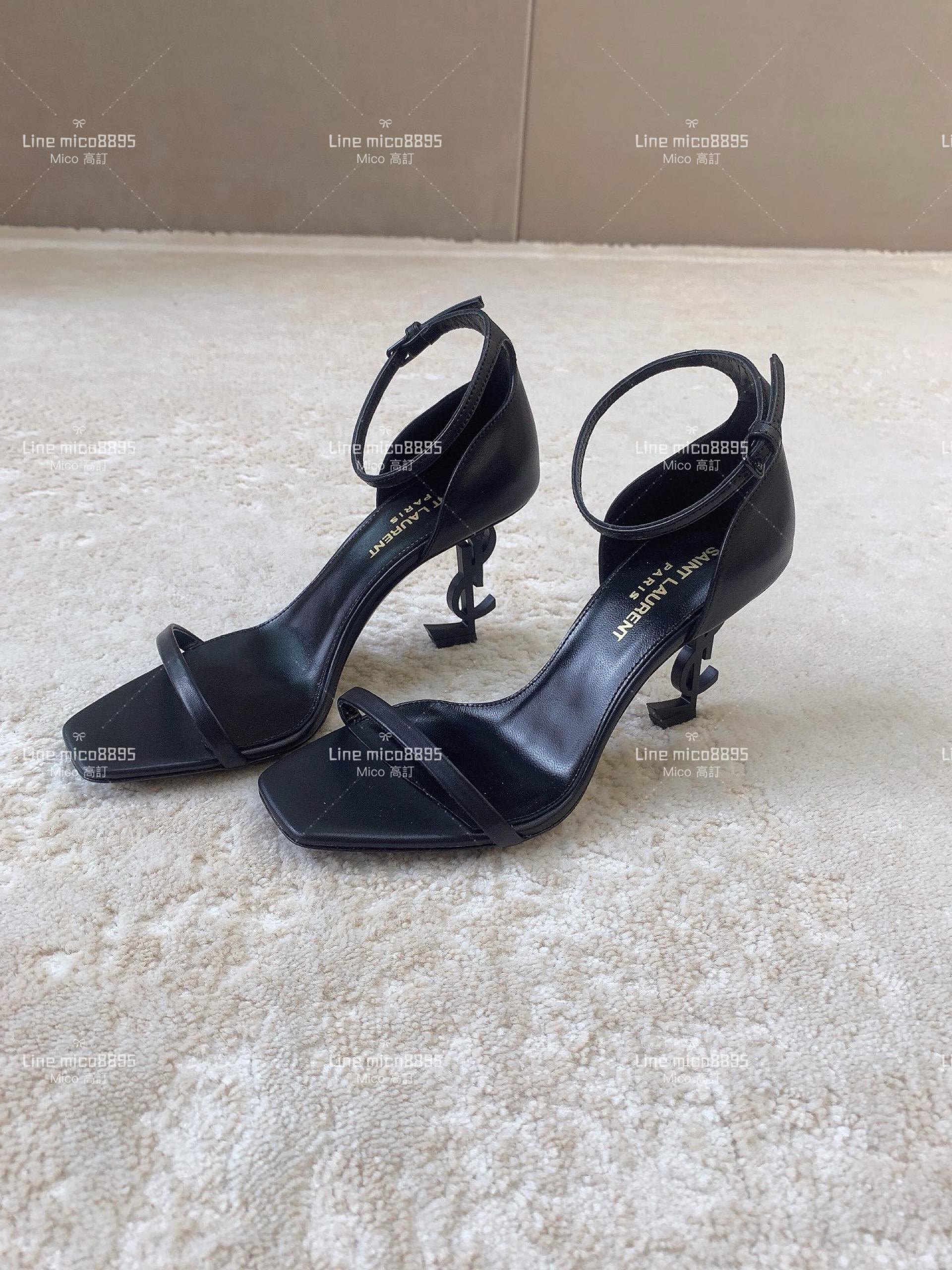 SAINT LAURENT YSL 聖羅蘭字母跟 高跟涼鞋 8.5cm 35-39