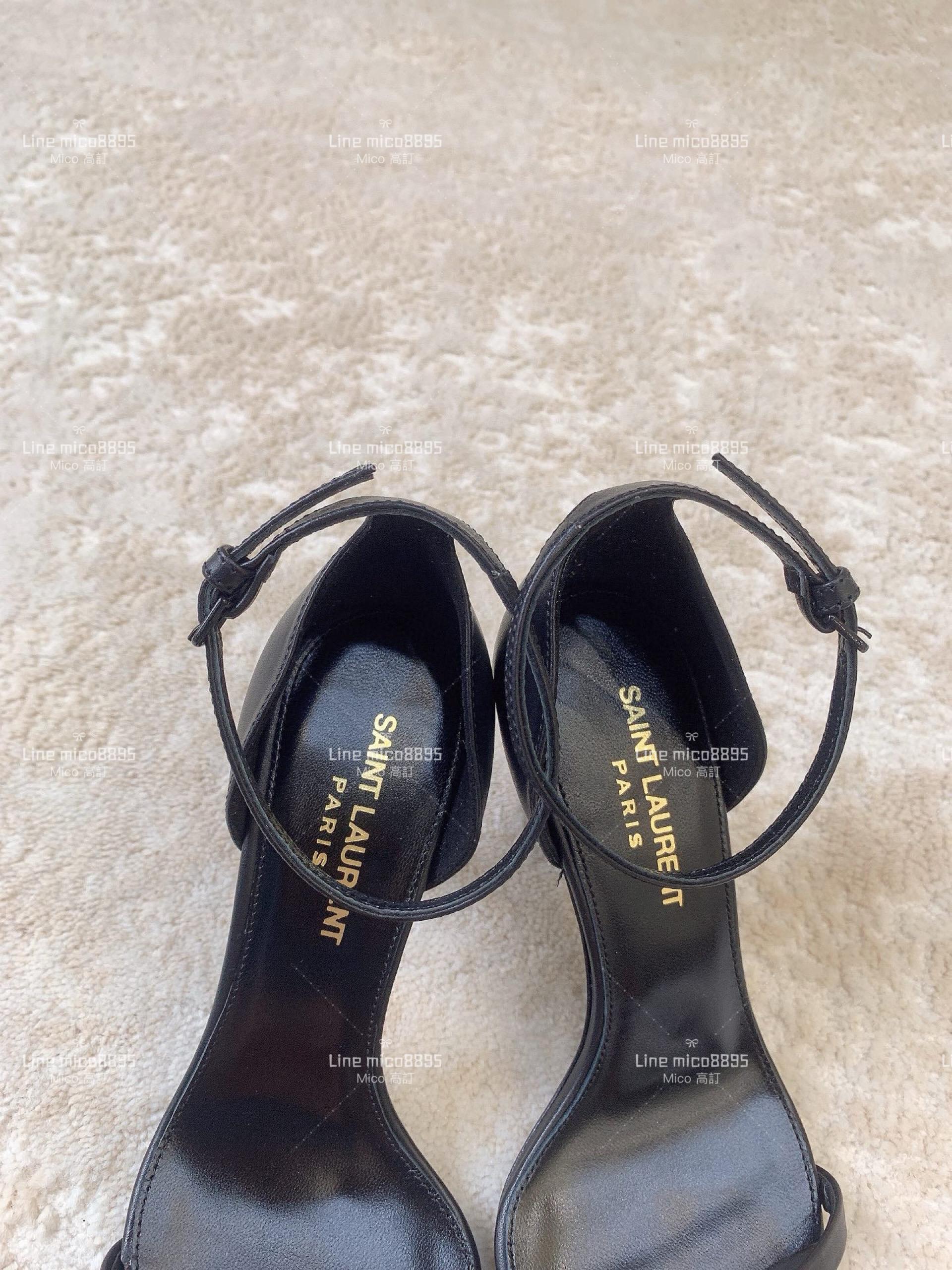 SAINT LAURENT YSL 聖羅蘭字母跟 高跟涼鞋 8.5cm 35-39