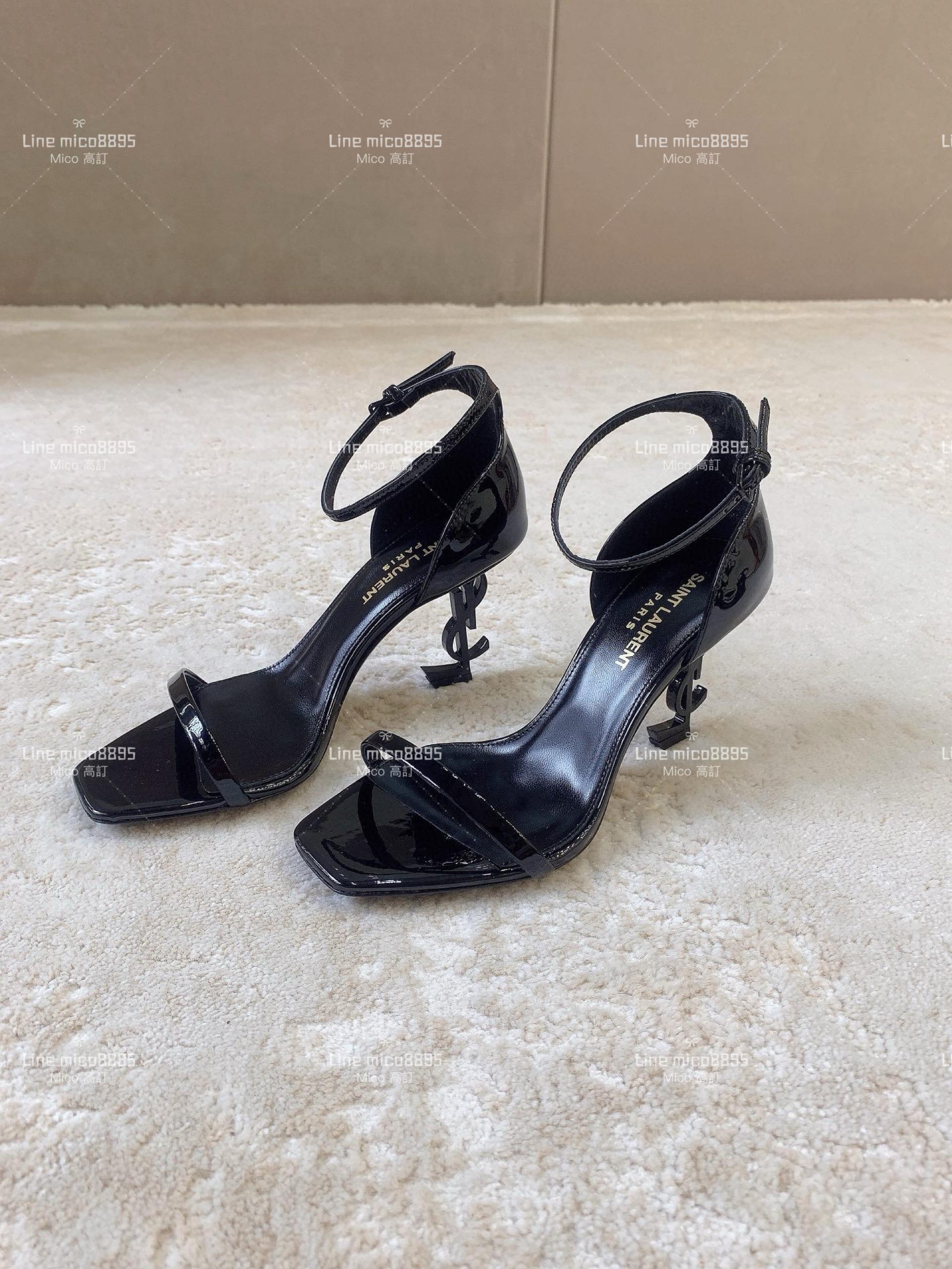 SAINT LAURENT YSL 聖羅蘭字母跟 高跟涼鞋 8.5cm 35-39