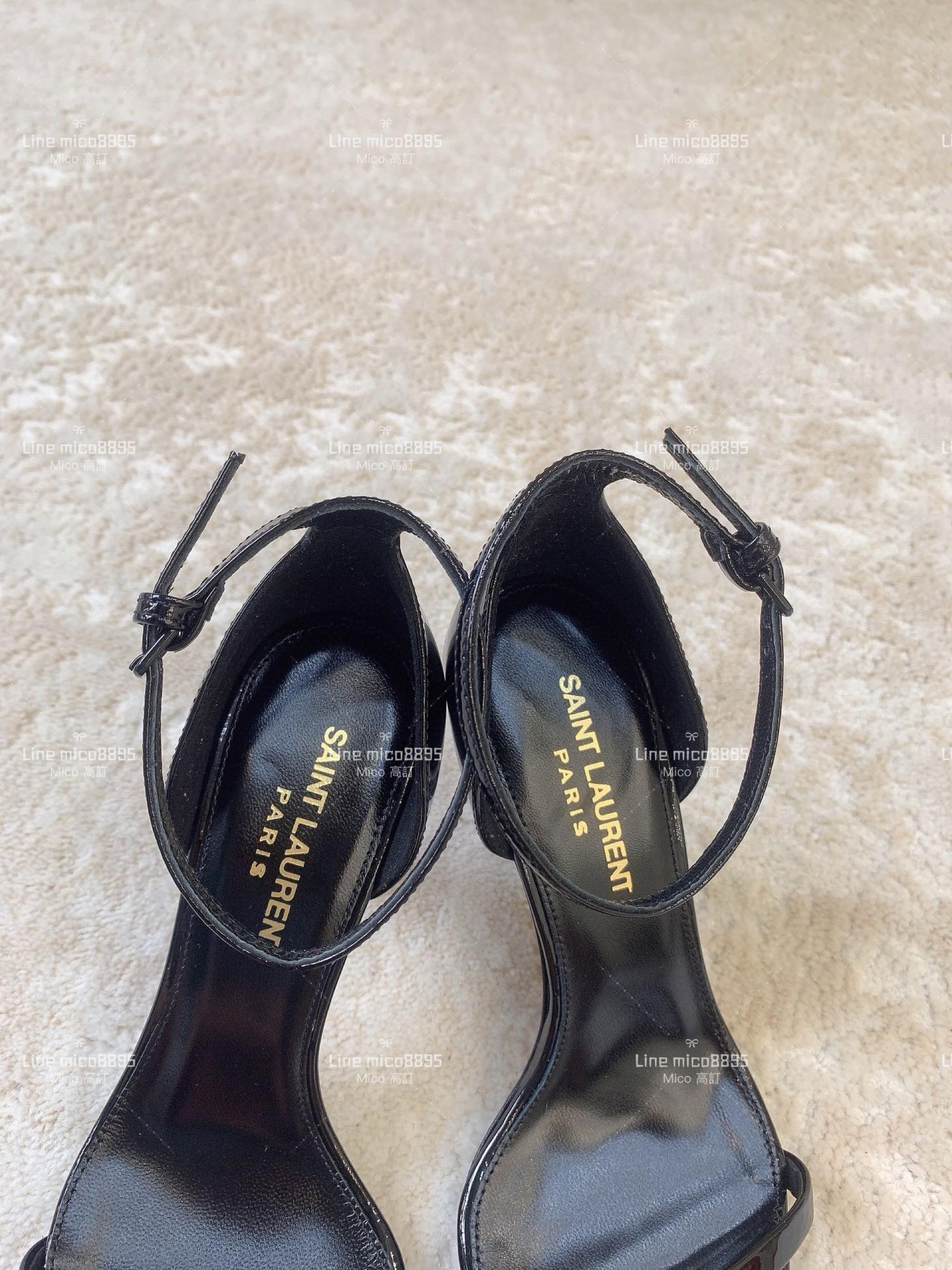 SAINT LAURENT YSL 聖羅蘭字母跟 高跟涼鞋 8.5cm 35-39