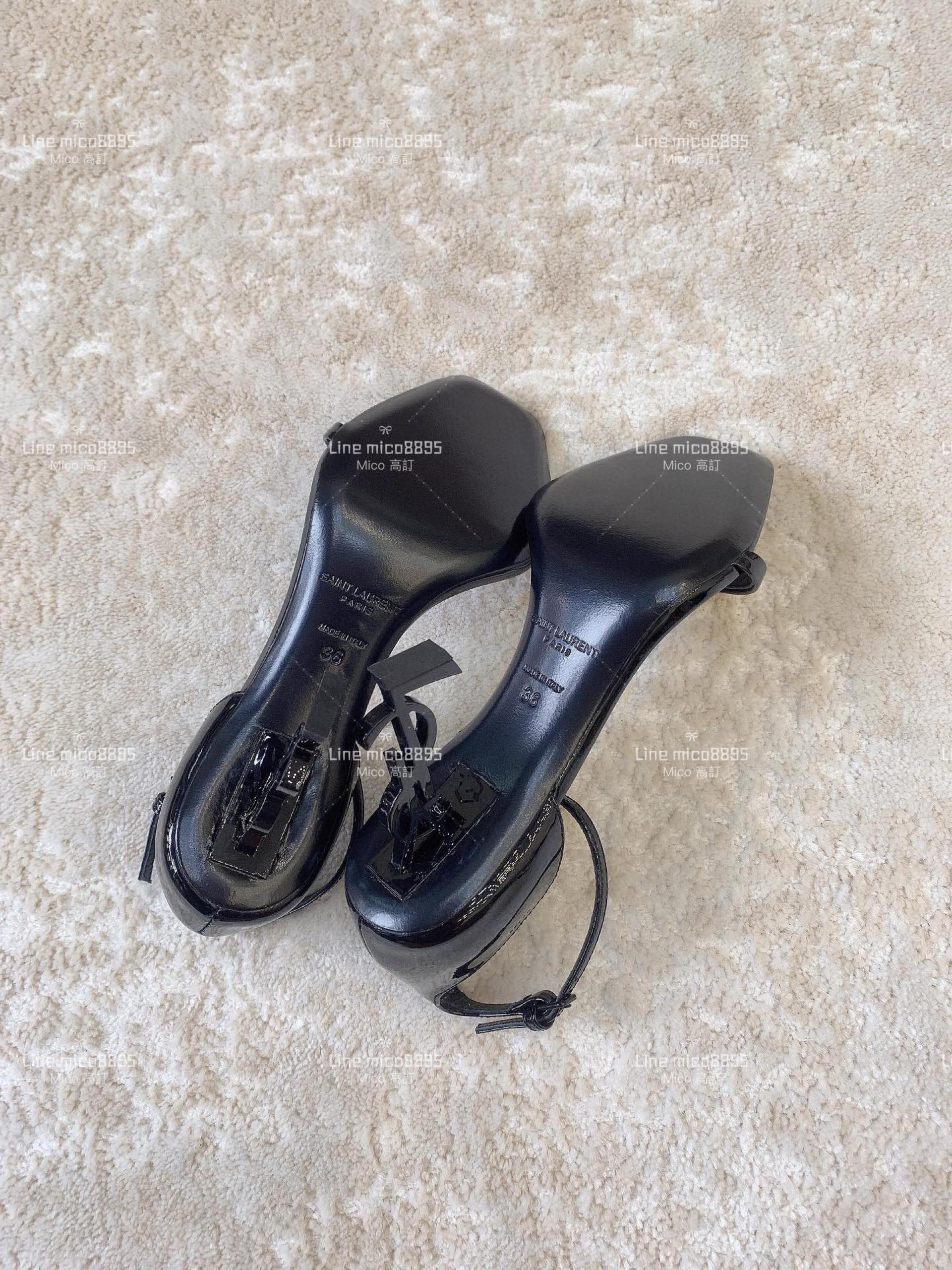 SAINT LAURENT YSL 聖羅蘭字母跟 高跟涼鞋 8.5cm 35-39