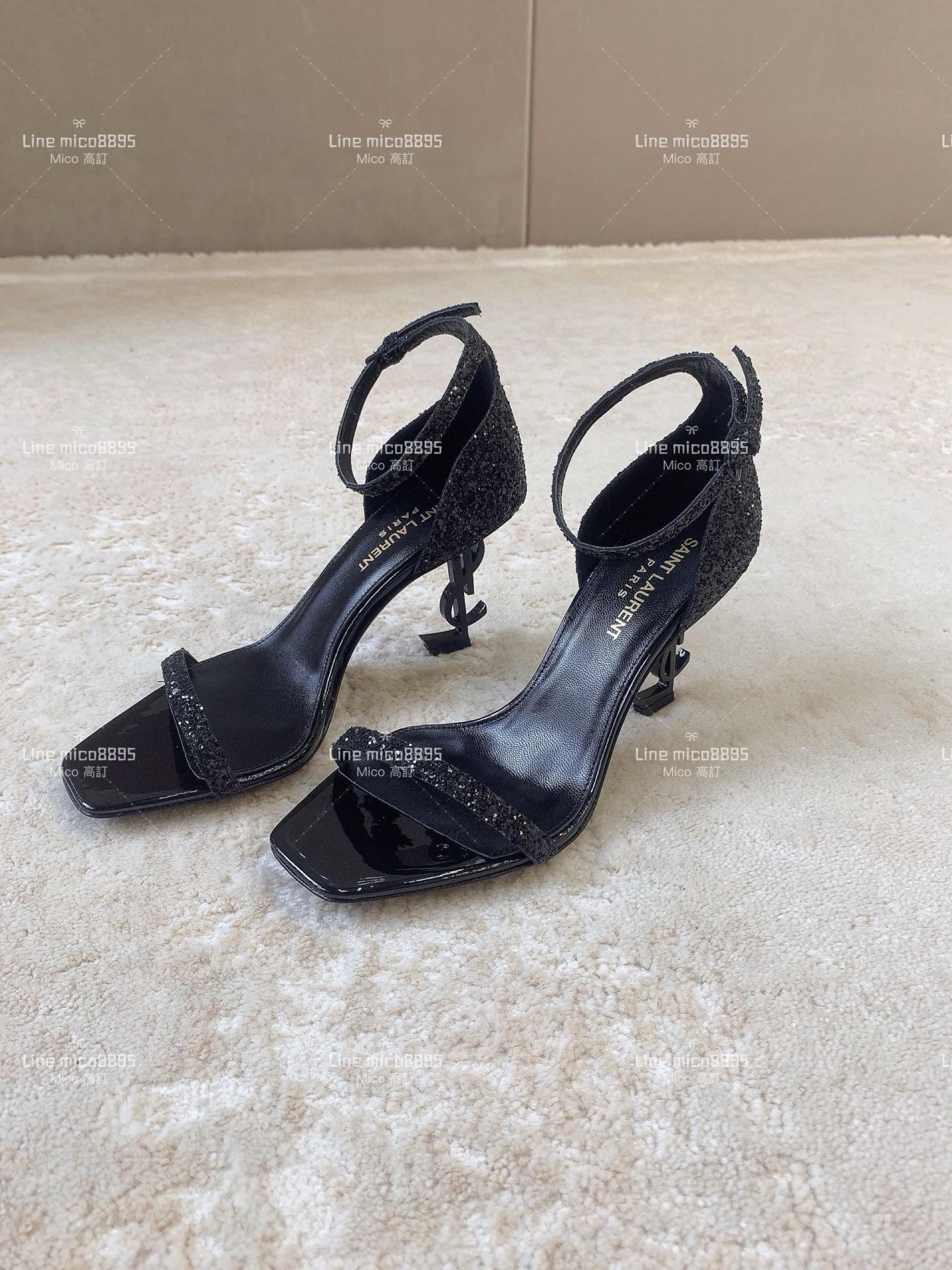 SAINT LAURENT YSL 聖羅蘭字母跟 高跟涼鞋 8.5cm 35-39