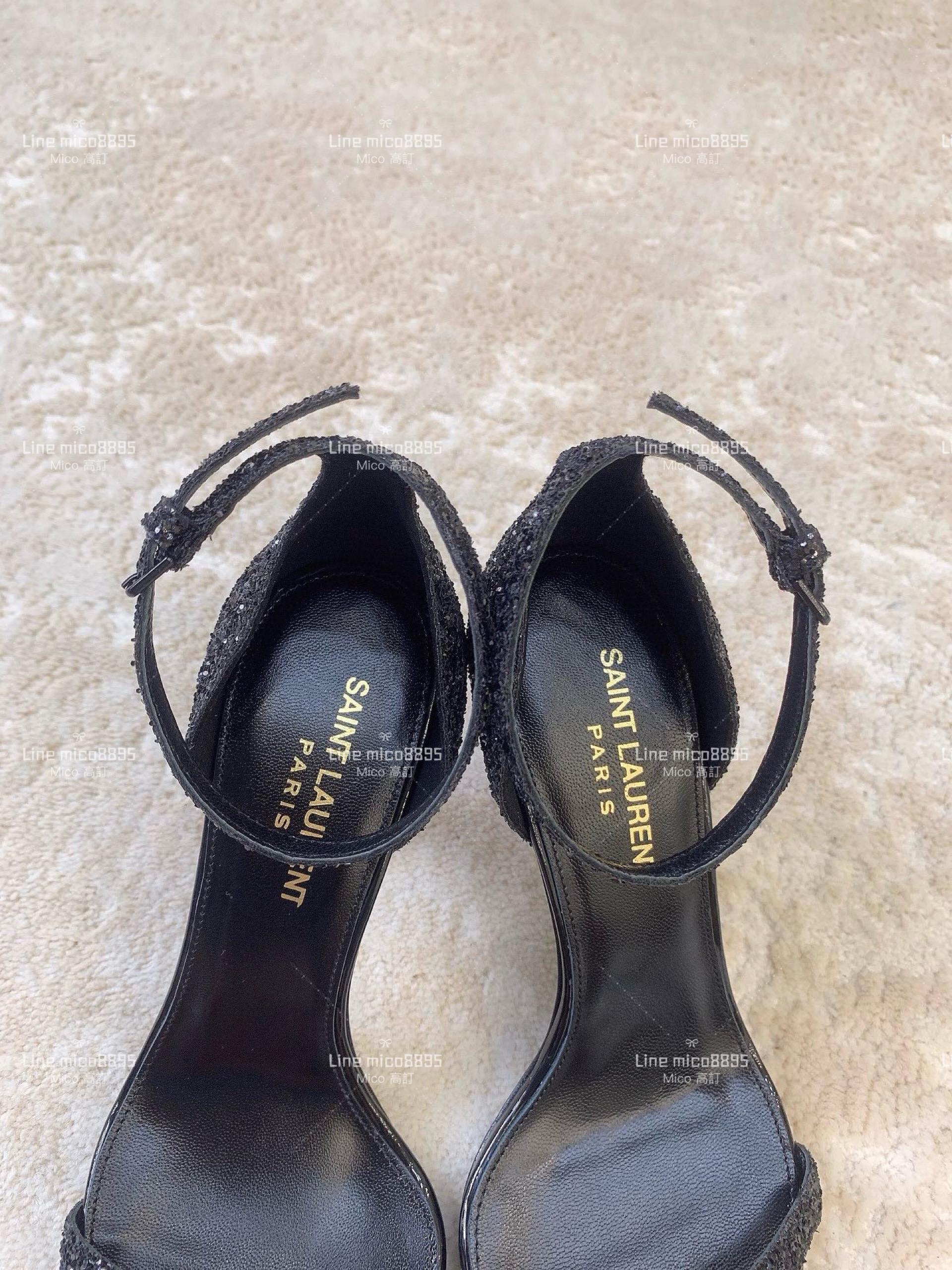 SAINT LAURENT YSL 聖羅蘭字母跟 高跟涼鞋 8.5cm 35-39